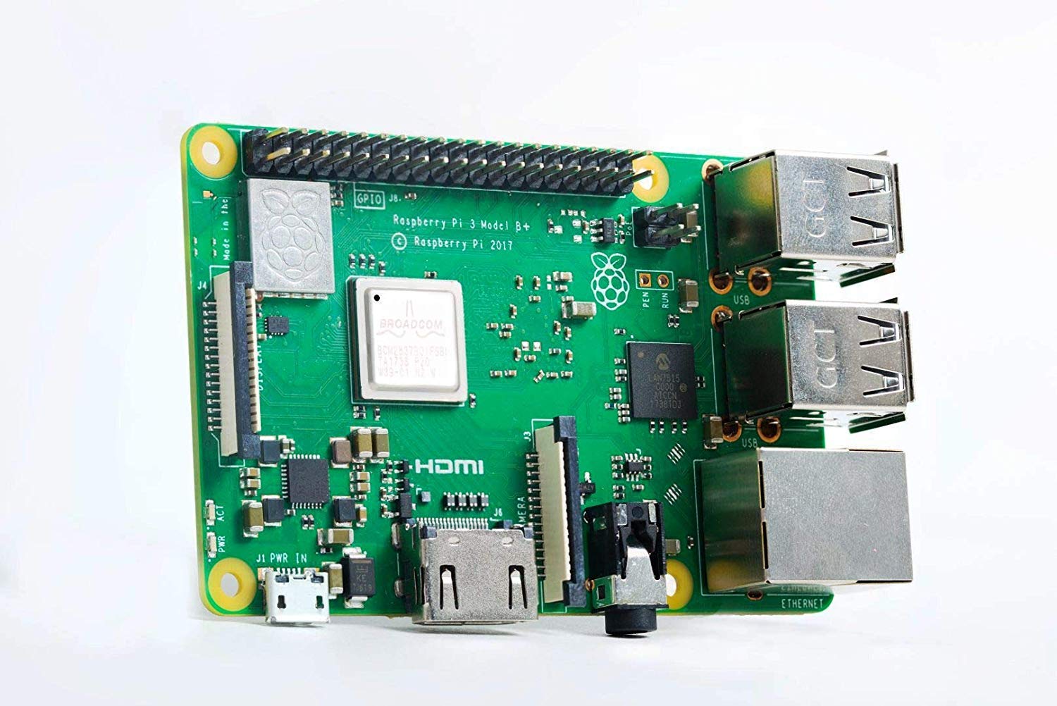 Raspberry Pi 3 B+ Model B Plus Starter Kit with Mini Wireless Keyboard, 5V3A UL Listed Charger, HDMI Cable, Heat Sink & 32GB MicroSD Card - Perfect for DIY Projects, Home Automation, Coding Education and IoT Development
