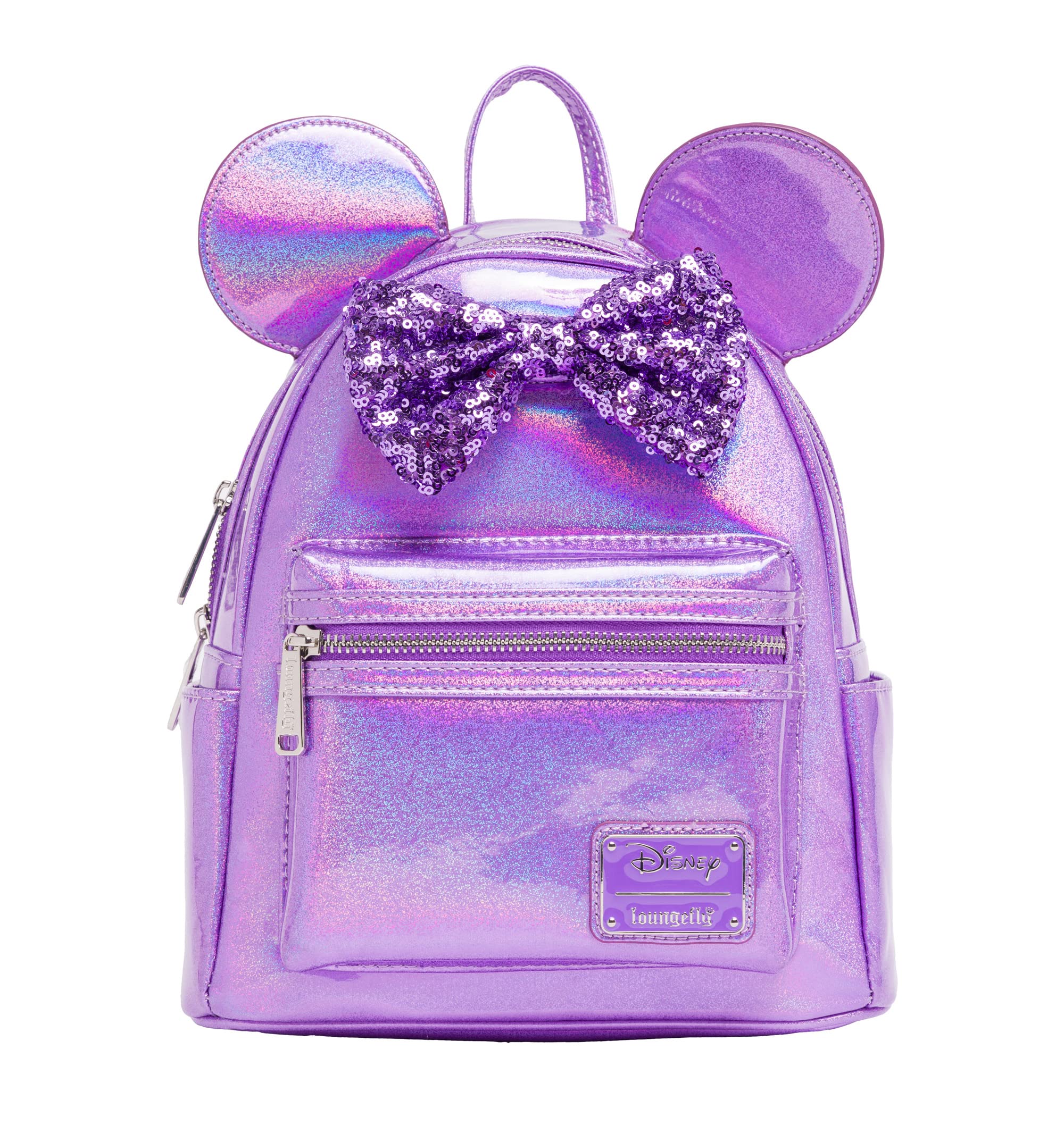 Loungefly Disney Minnie Mouse Crossbody Bag for Women - Sparkly Double Strap Purse - Perfect for Theme Parks, Shopping & Everyday Use
