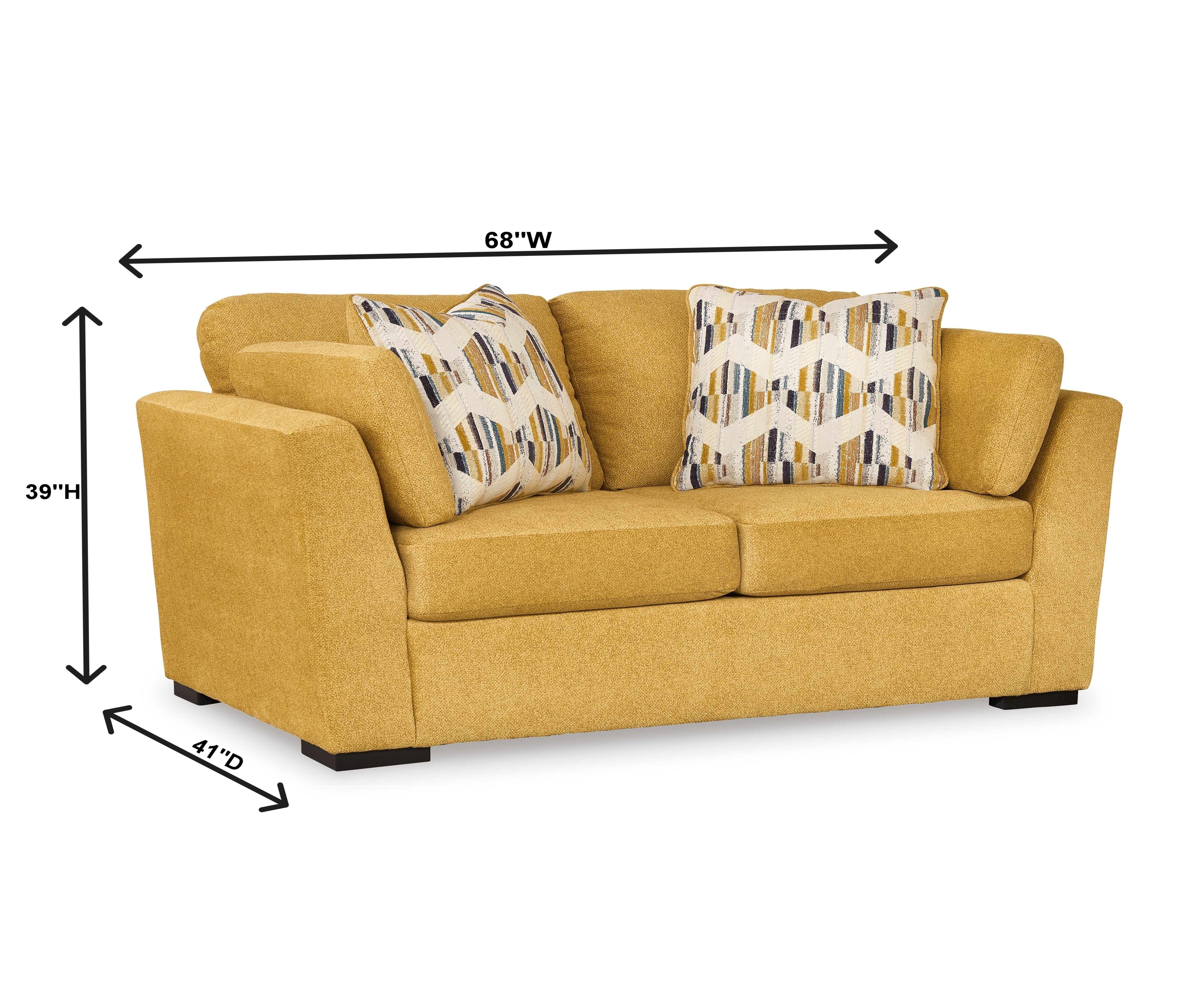 Clareen Upholstered Stationary Loveseat - Comfortable Small Sofa for Living Room, Bedroom & Office | Perfect for Relaxing, Reading & Small Spaces
