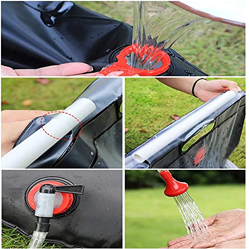 **Pop-up Shower Tent & 20L Solar Shower Bag Combo - Portable Waterproof Camping Privacy Shelter with Heated Water Reservoir for Outdoor Bathing, Beach, Hiking, RV Trips (Green, 120x120x190cm) - Perfect for Camping, Backpacking, and Beach Getaways**