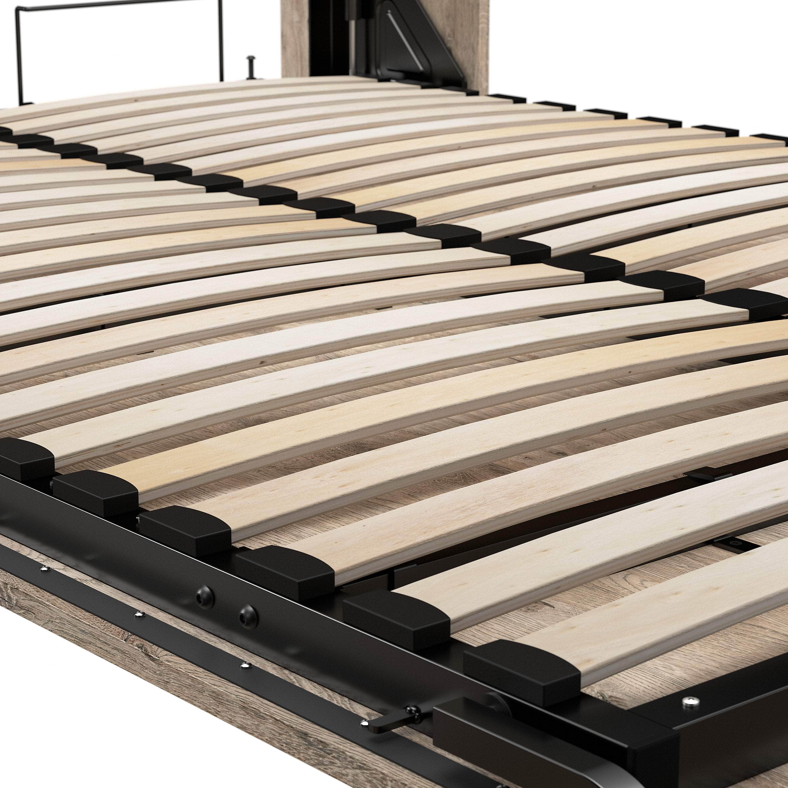 Pur Queen Murphy Wall Bed with Closet Organizer (101W) - 7 Color Options | Space-Saving Wall Bed for Small Apartments, Guest Rooms & Home Offices