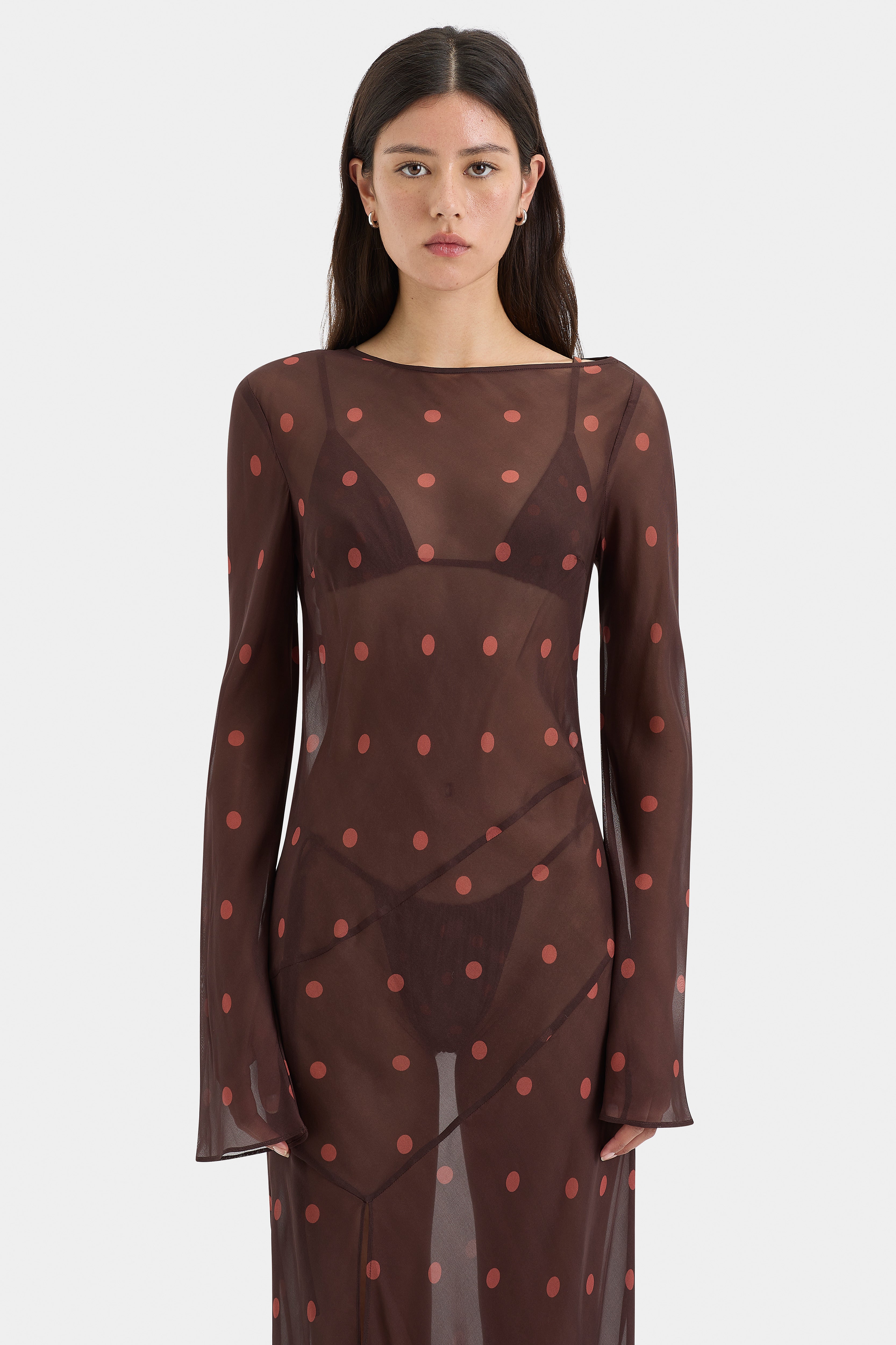 Elegant Toni Long Sleeve Dress for Women - Flowy Casual & Formal Wear - Perfect for Office, Party & Date Night Outfits