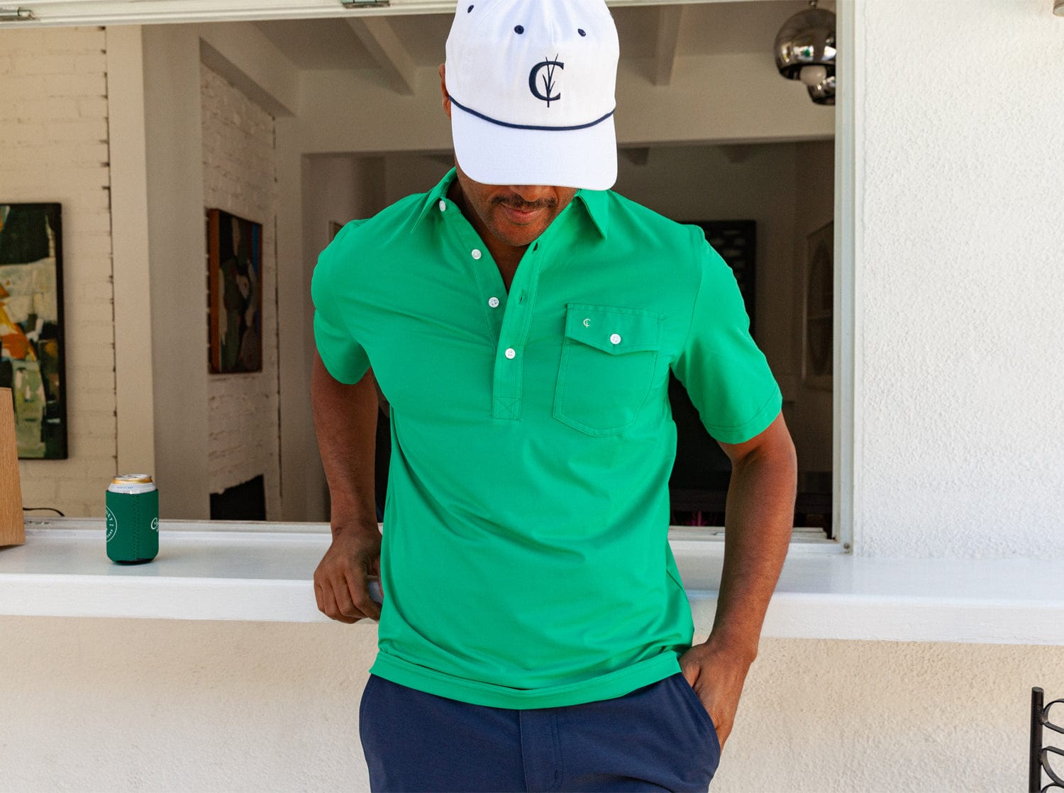 Performance Golf Shirt for Men - Breathable & Moisture-Wicking Polo - Perfect for Golf, Tennis & Casual Wear - Green
