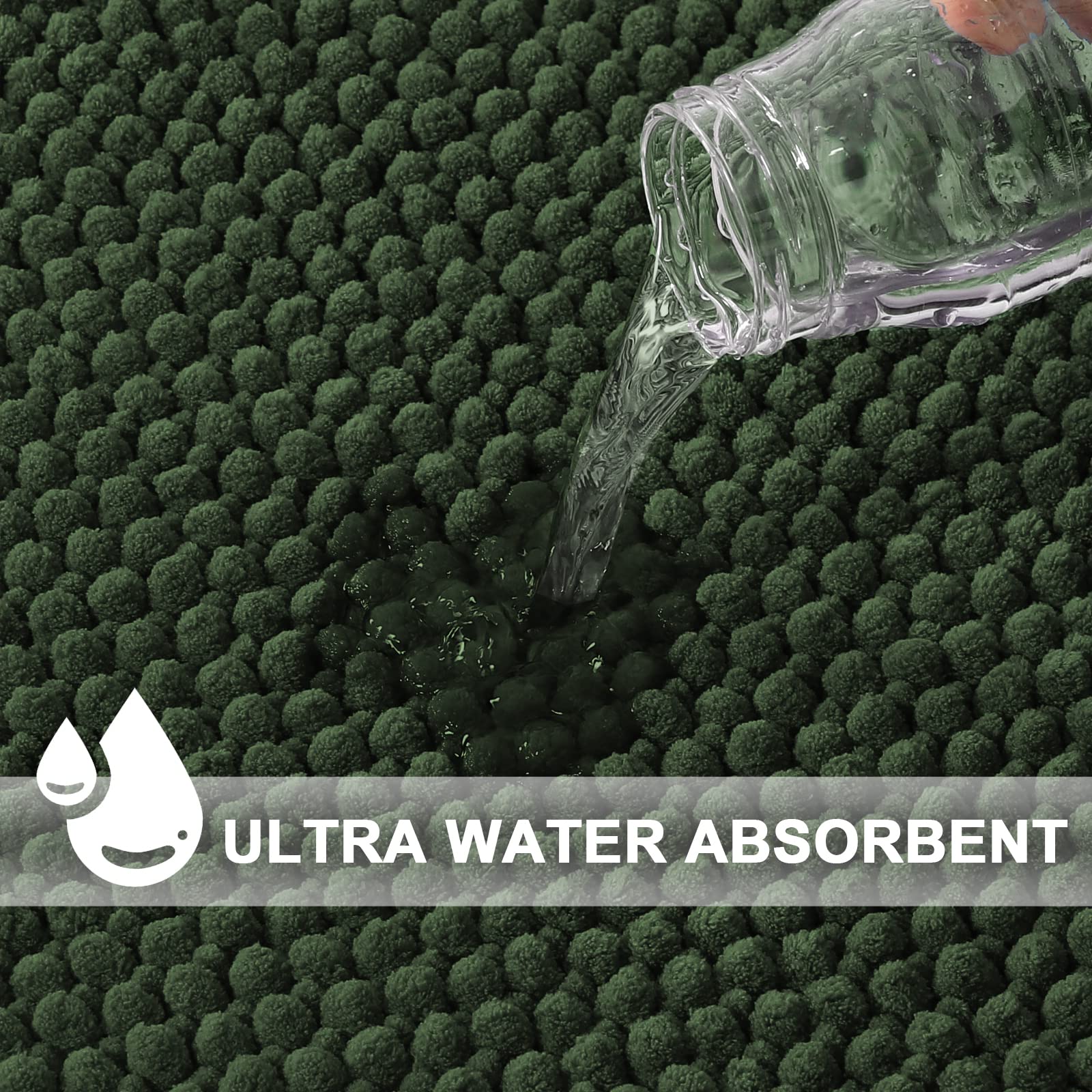 Non-Slip Chenille Bath Mat - 17x24