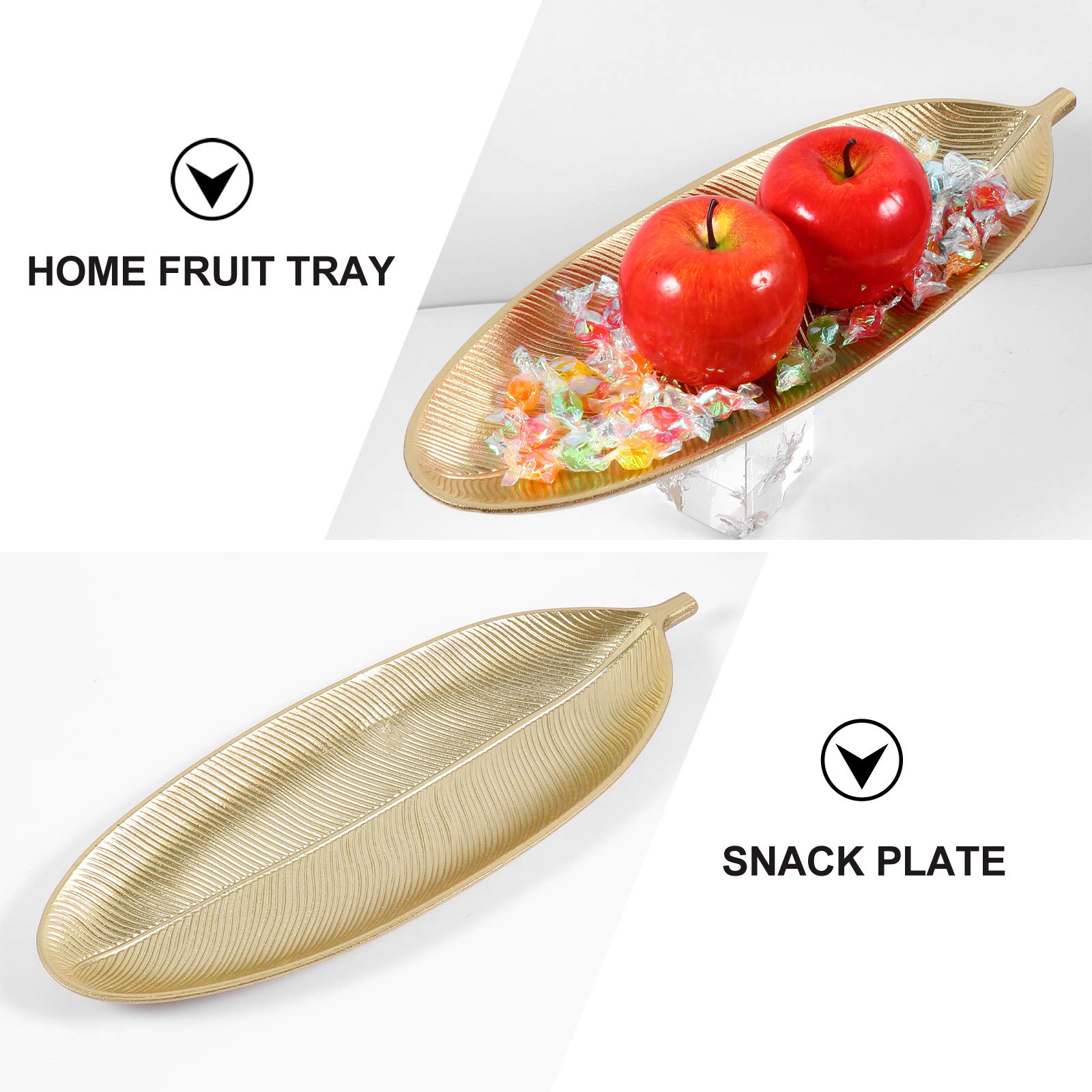 BESPORTBLE Wooden Leaf-Shaped Serving Tray - Snack Plate for Dried Fruits, Desserts, Salads & Appetizers | Eco-Friendly Food Storage & Party Platter for Home, Picnics & Entertaining
