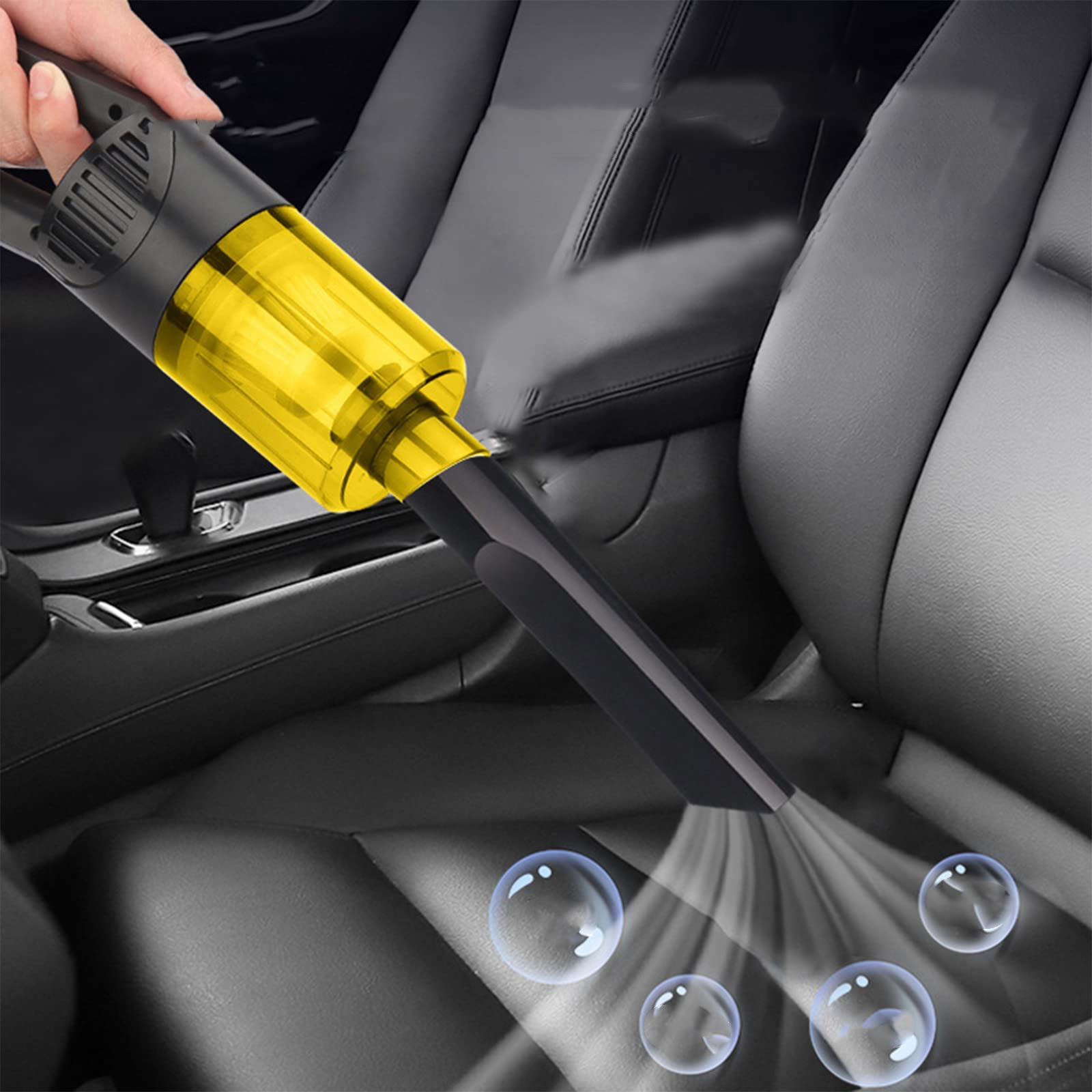 Cordless Handheld Car Vacuum Cleaner - Portable Rechargeable Lightweight Detailing Kit with 30 Min Runtime | Perfect for Pet Hair, Home & Car Cleaning | Ideal for Quick Cleanups, Auto Detailing & Pet Owners