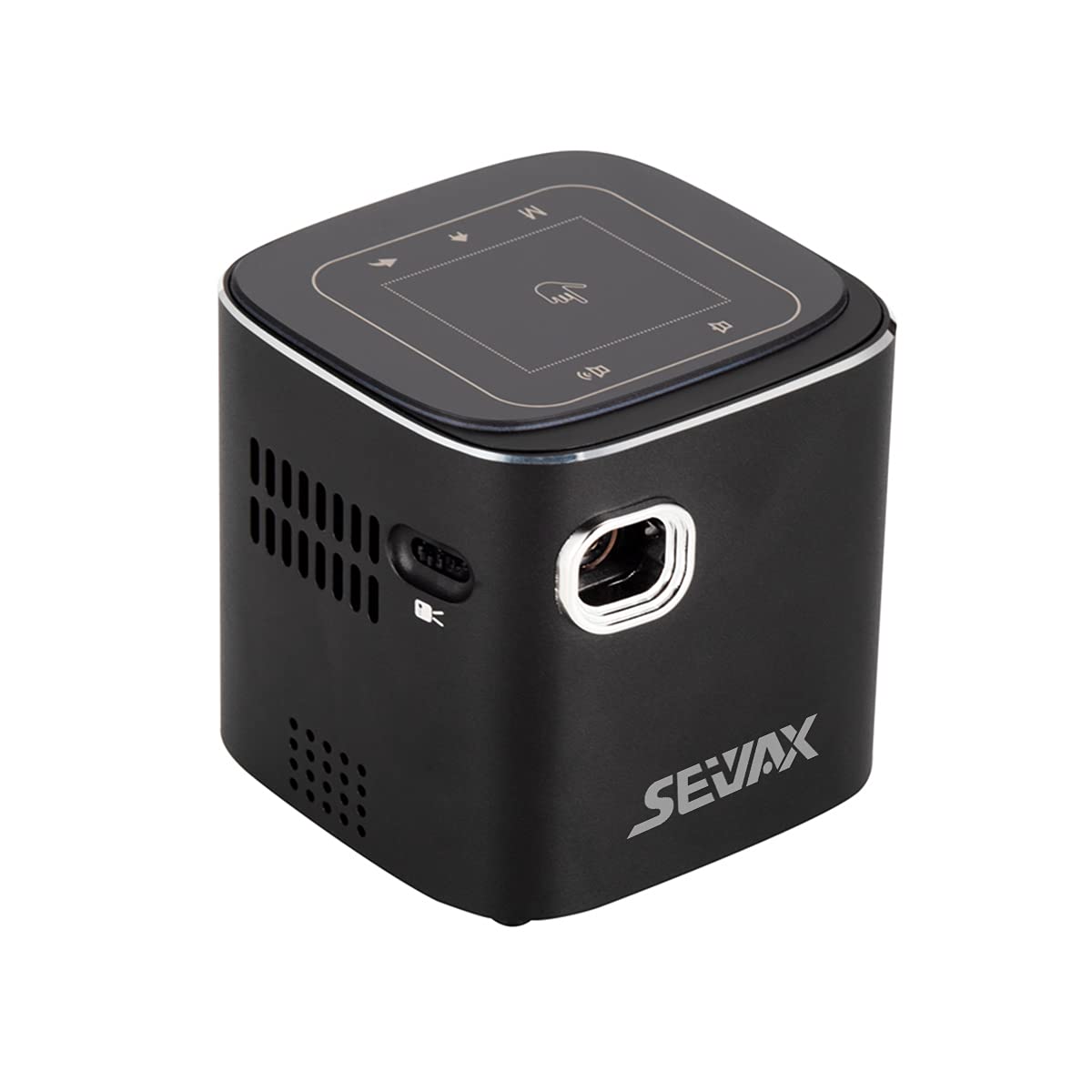 Mini Portable Projector with LED DLP Technology | Built-in Touch Pad, Screen Sharing for Android/iOS | Dual-Band WiFi (2.4G/5G), Bluetooth & HDMI/USB Connectivity | Compatible with iPhone, iPad & Android Phones | Perfect for Home Theater, Outdoor Movies & Business Presentations - Black