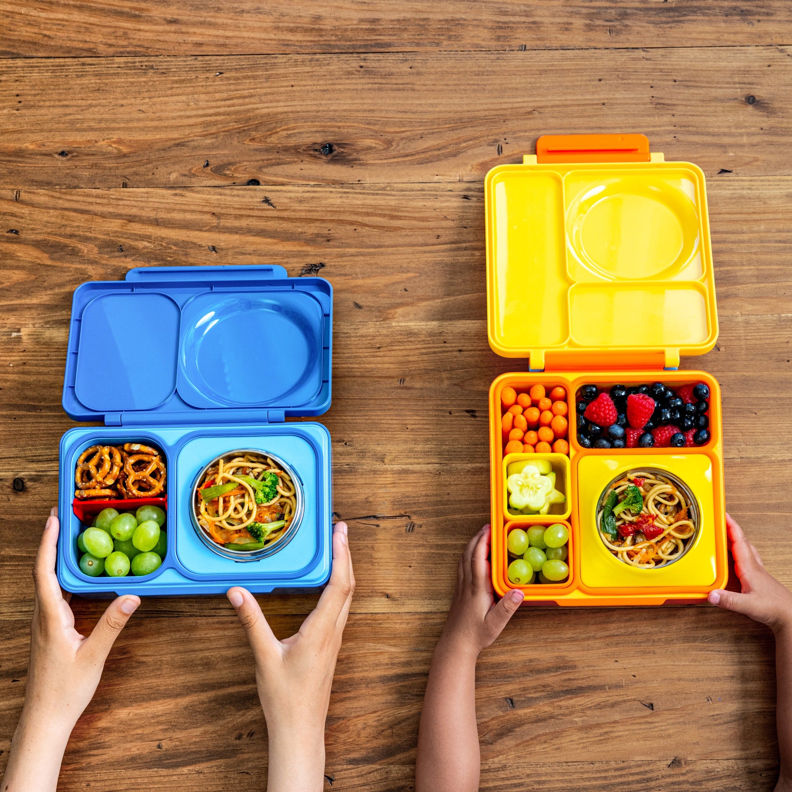 OmieBox UP Hot and Cold Bento Lunch Box for Kids - Insulated Galaxy Purple | Leak-Proof Food Container for School, Work & Travel