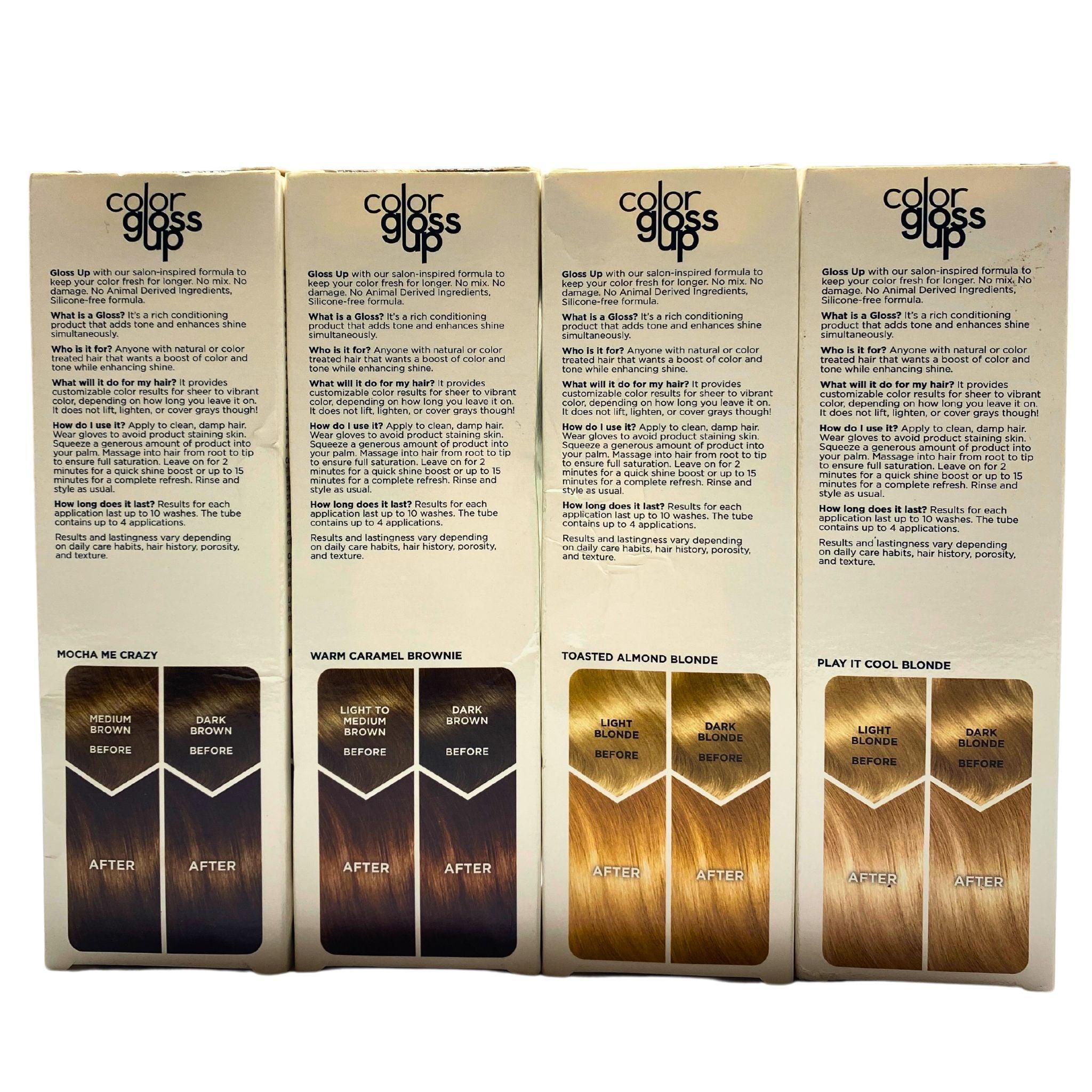 Clairol Color Gloss Up Instant Toning Gloss 4.3 fl Oz (50 Pack) - Semi-Permanent Hair Color & Shine Treatment for Brunettes, Blondes & Redheads | At-Home Salon Quality Hair Care for Vibrant, Healthy-Looking Hair