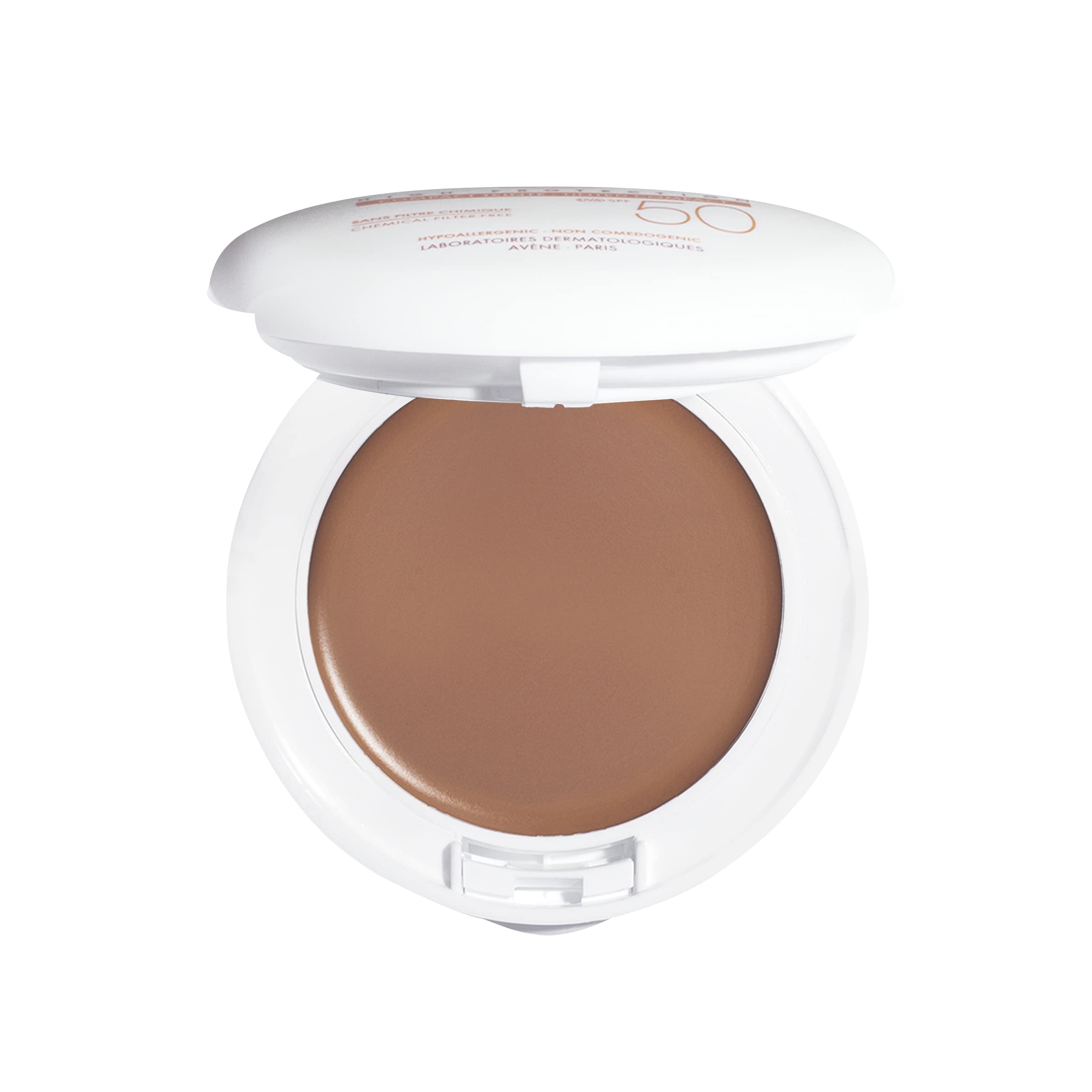 Avene High Protection Tinted Compact SPF 50 Mineral Sunscreen - Honey Shade, 0.35 oz | Oil-Free, Non-Comedogenic & Water-Resistant | Perfect for Daily Wear, Beach Days & Outdoor Activities