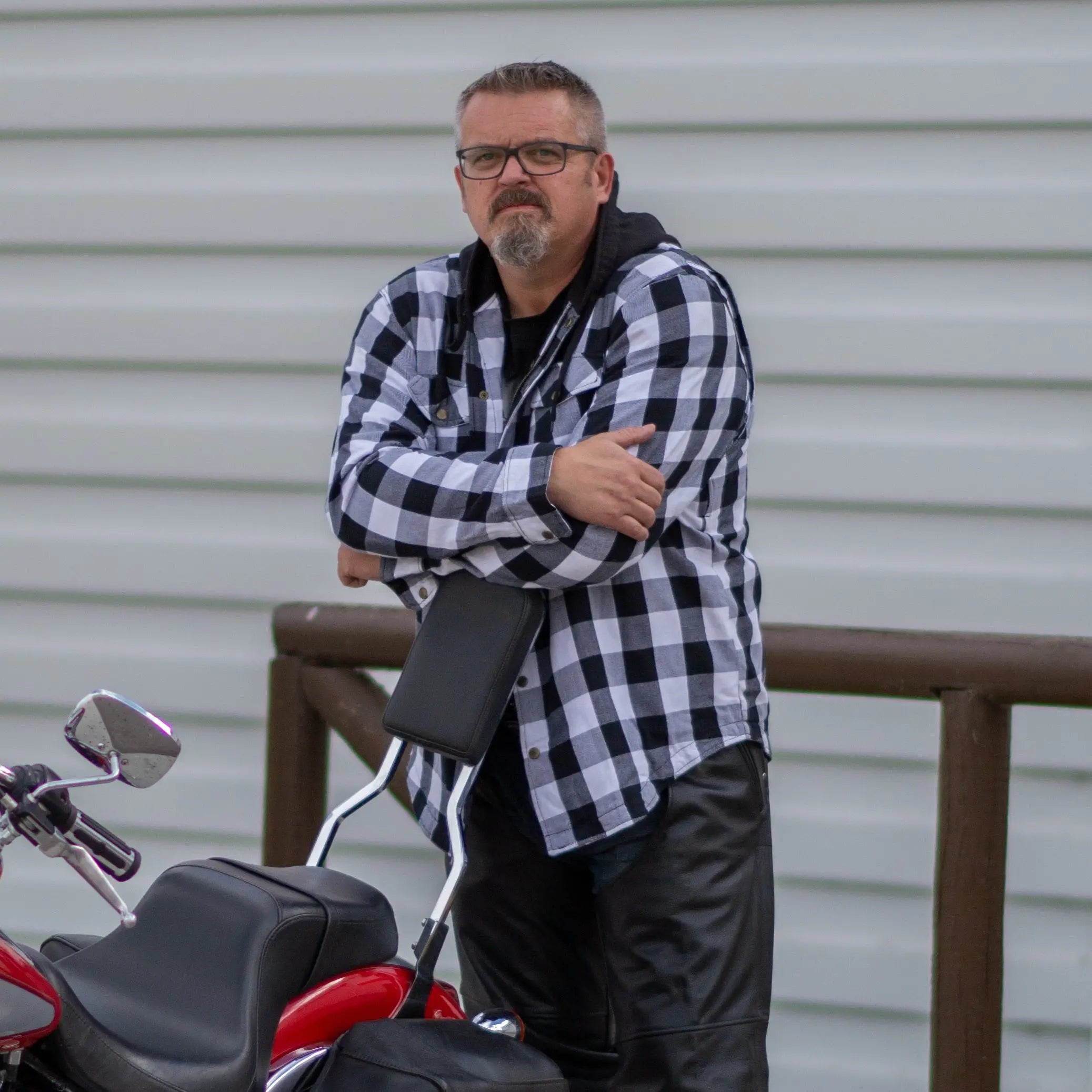 Milwaukee Leather Men's Plaid Flannel Armored Shirt Jacket - Motorcycle Riding Gear for Men, Winter Warmth & Protection - Perfect for Biking, Outdoor Adventures & Casual Wear