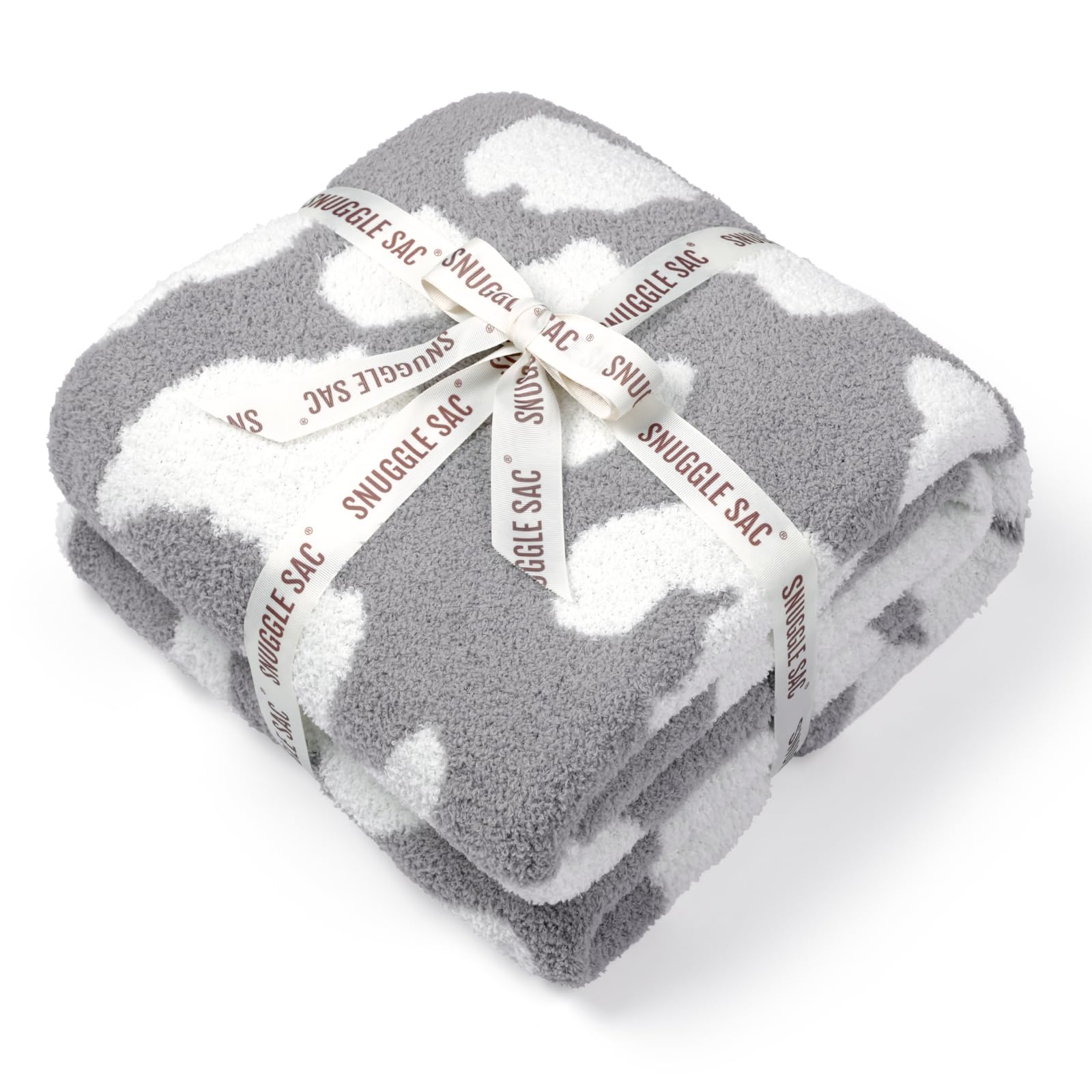 Snuggle Sac Reversible Leopard Print Blanket - Super Soft & Cozy Knit Throw for Bed, Sofa, Couch - Fuzzy Plush Lightweight Twin Size 60x80 Inches - Perfect for Lounging, Movie Nights & Winter Warmth