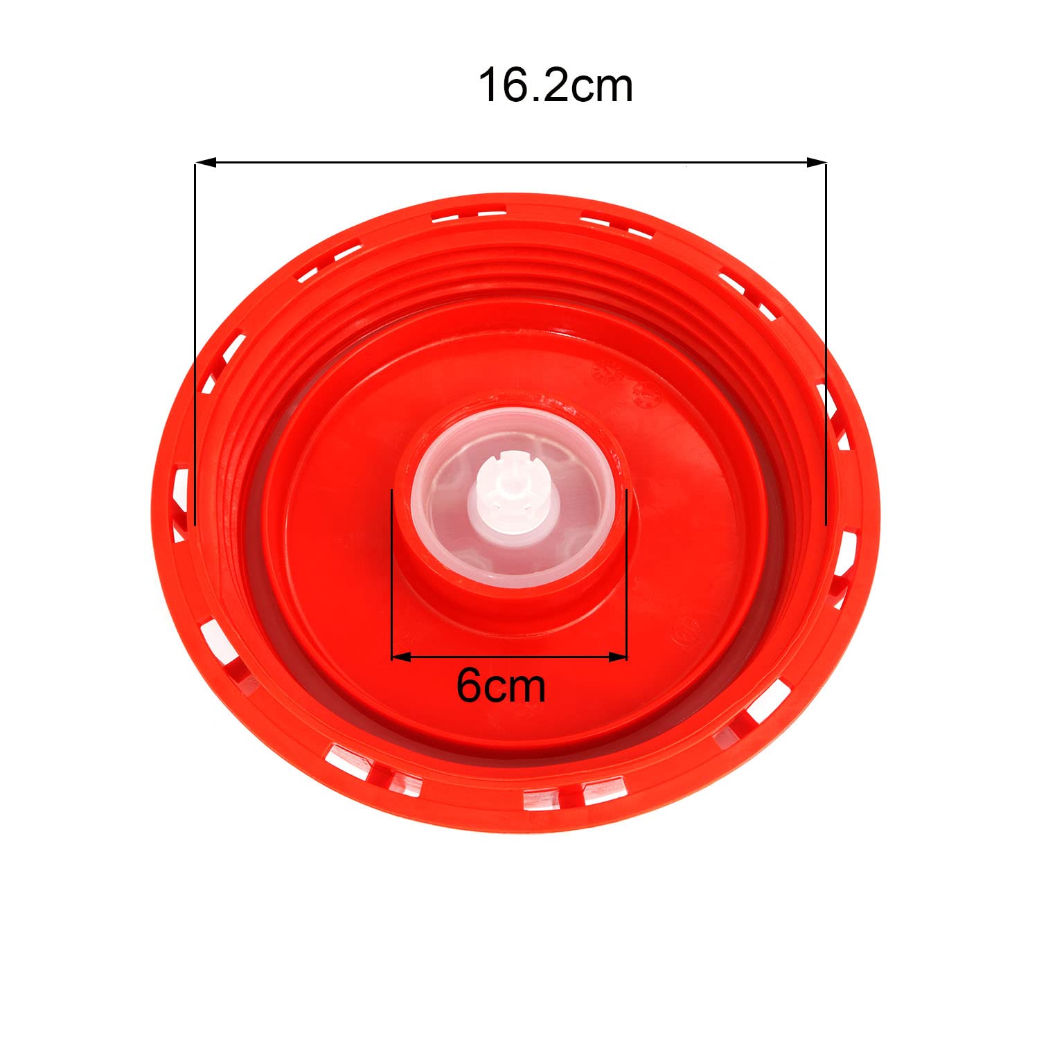 Heyous IBC Tote Lid Cover - Red Cap with Vent Hole & Gasket | Food Grade Storage Container Accessory | Industrial Bulk Liquid & Powder Storage Solution for Food, Chemical & Agricultural Industries