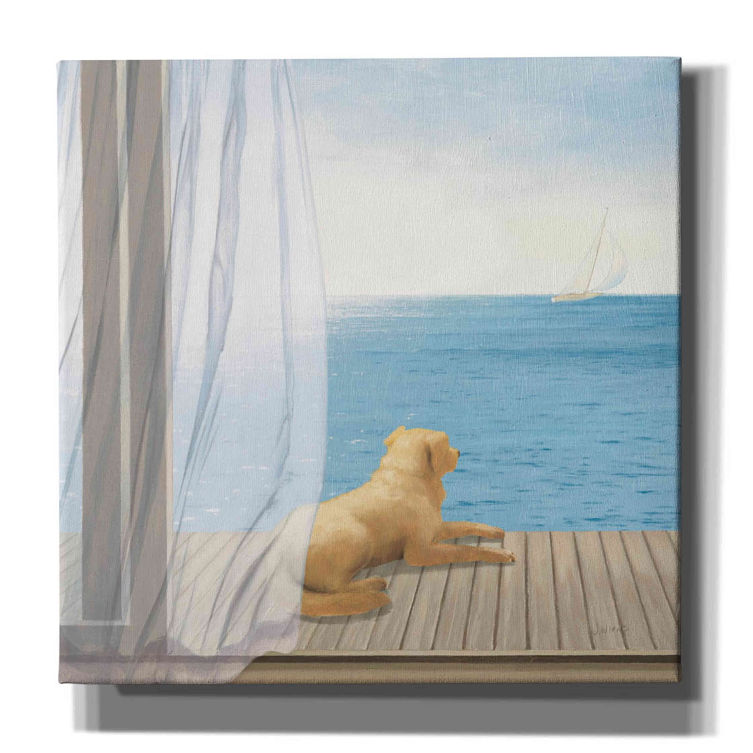 Blue Breeze II Canvas Wall Art by James Wiens - 12x12 Inch Modern Abstract Painting for Living Room, Bedroom & Office Decor