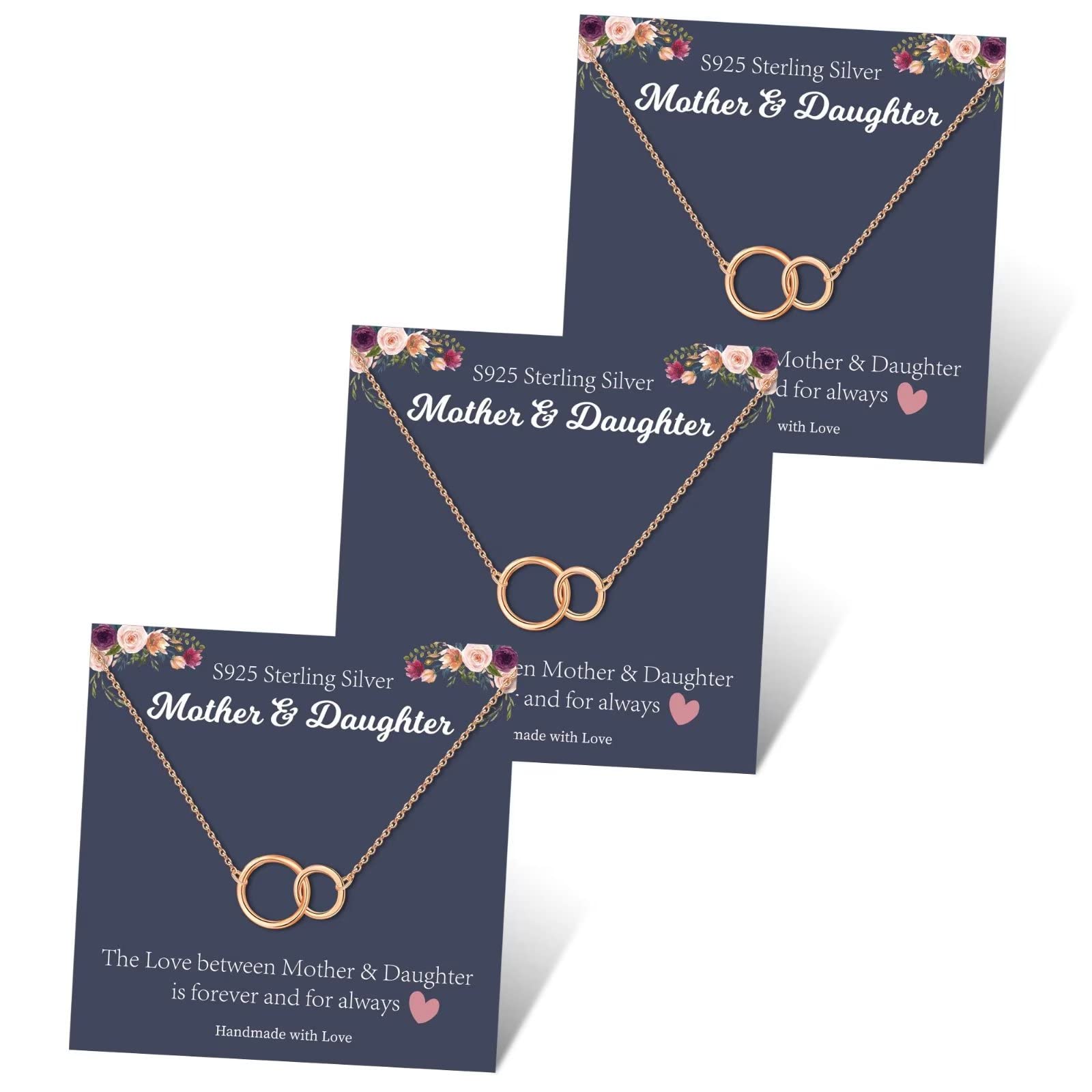 STORUP Mother Daughter Necklace Set - Circle Pendant Jewelry for Mom & Daughter, Birthday Gifts for Women, 2/3/4/5 Piece Matching Necklaces - Perfect for Mother's Day, Christmas & Special Occasions