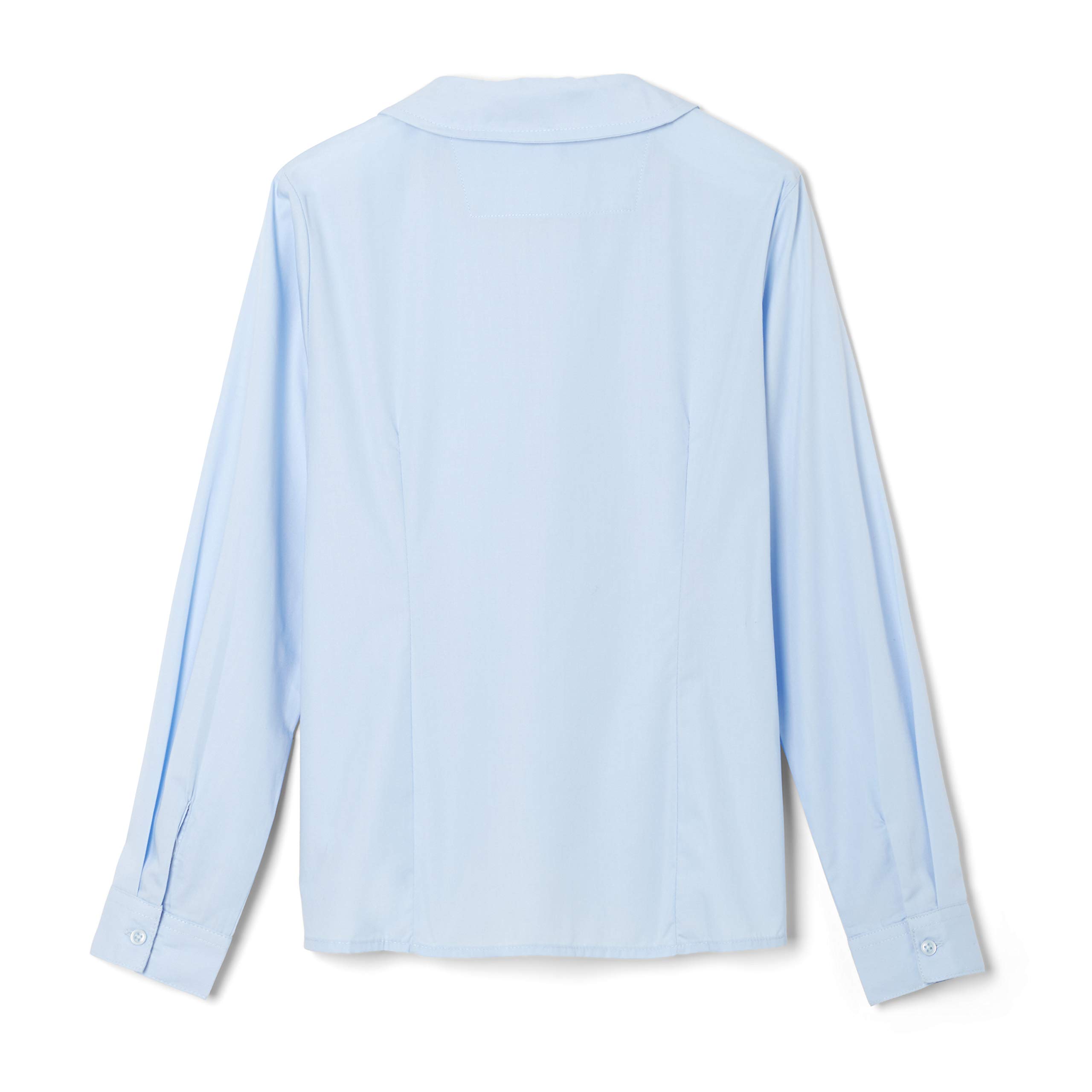 French Toast Girls' Long Sleeve Woven Shirt with Peter Pan Collar - Standard & Plus Sizes | Cute School Uniform & Dressy Occasion Top for Kids