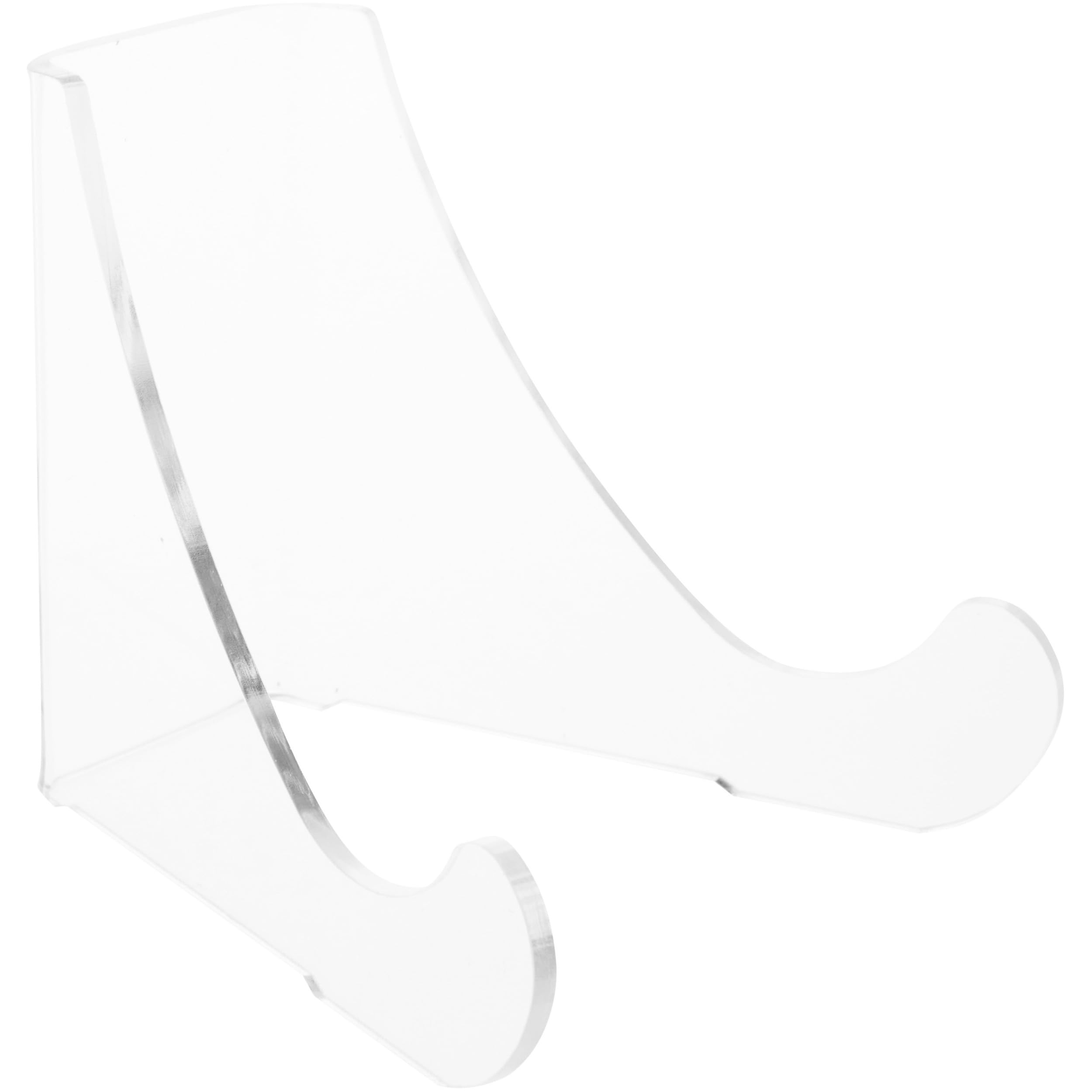 Clear Acrylic Flat Back Easel with Rounded Support Ledges - 3