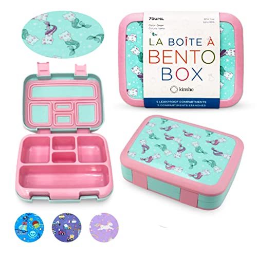 Aqua Pink Cat Mermaid Bento
