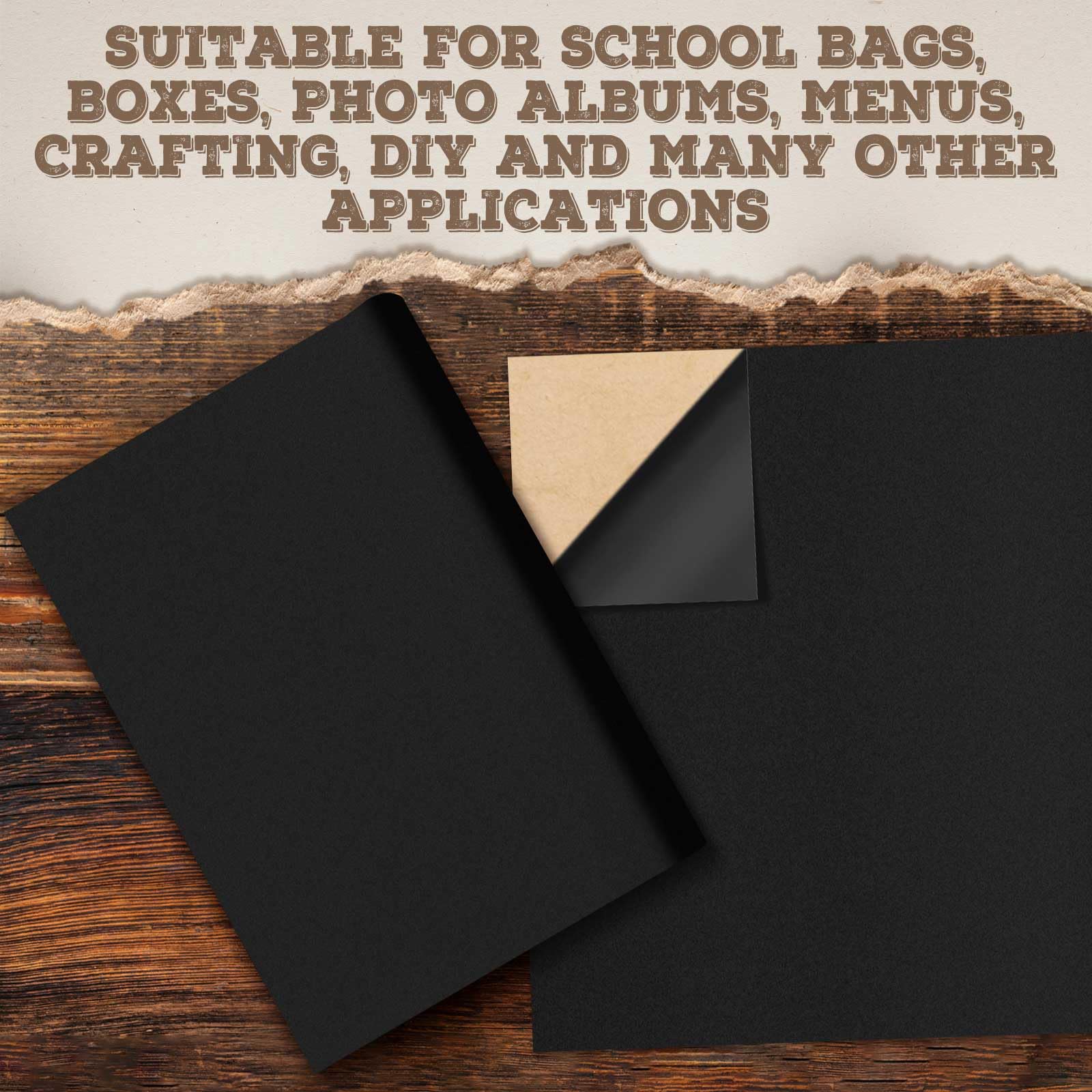 Geyoga 40 x 16 Inch Self-Adhesive Book Binding Cloth - Archival Quality Fabric Cover for Books, Albums, Scrapbooking & Documents (Black) | Perfect for DIY Book Repair, Photo Album Making & Document Preservation