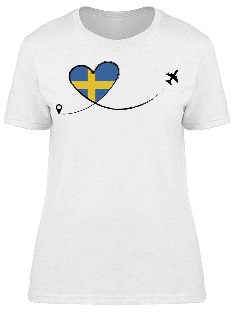 Women's Airplane Heart Graphic Tee - Casual Soft Cotton T-Shirt for Travel Lovers & Aviation Enthusiasts