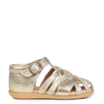 Petit Nord Gold Closed-Toe Baby Sandals for Boys & Girls - Comfortable First Walkers with Non-Slip Sole | Perfect for Beach, Park & Summer Outings