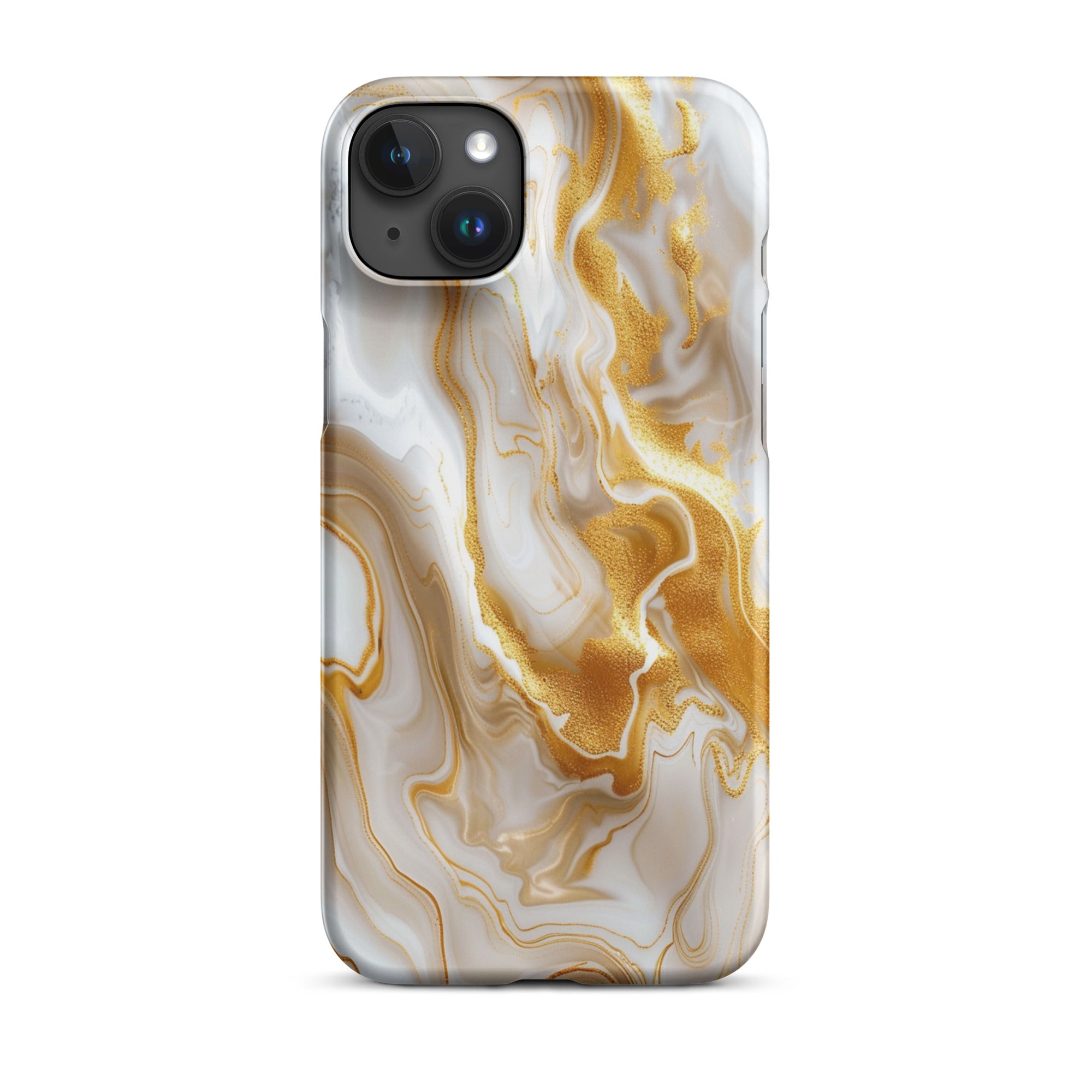 Elegant Gold Marble Snap Case for iPhone 14/13/12/11 Pro Max - Stylish Protective Cover with Secure Fit - Perfect for Daily Use, Work & Travel