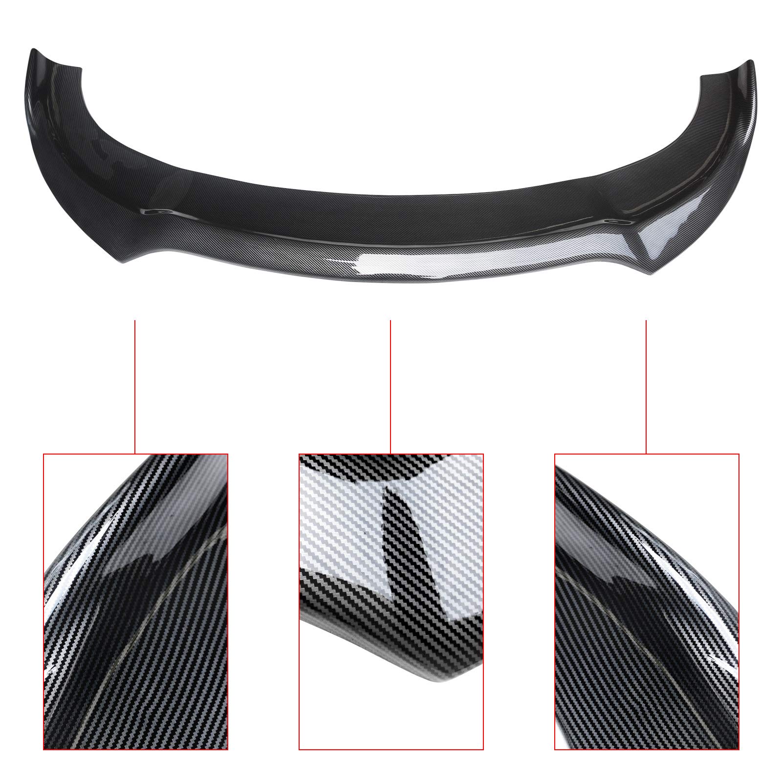 NINTE V3 Style Carbon Fiber Coating ABS Front Bumper Lip for 2015-2023 Dodge Charger SRT Scat Pack Widebody - Aggressive Styling & Enhanced Aerodynamics for Street Racing & Car Shows