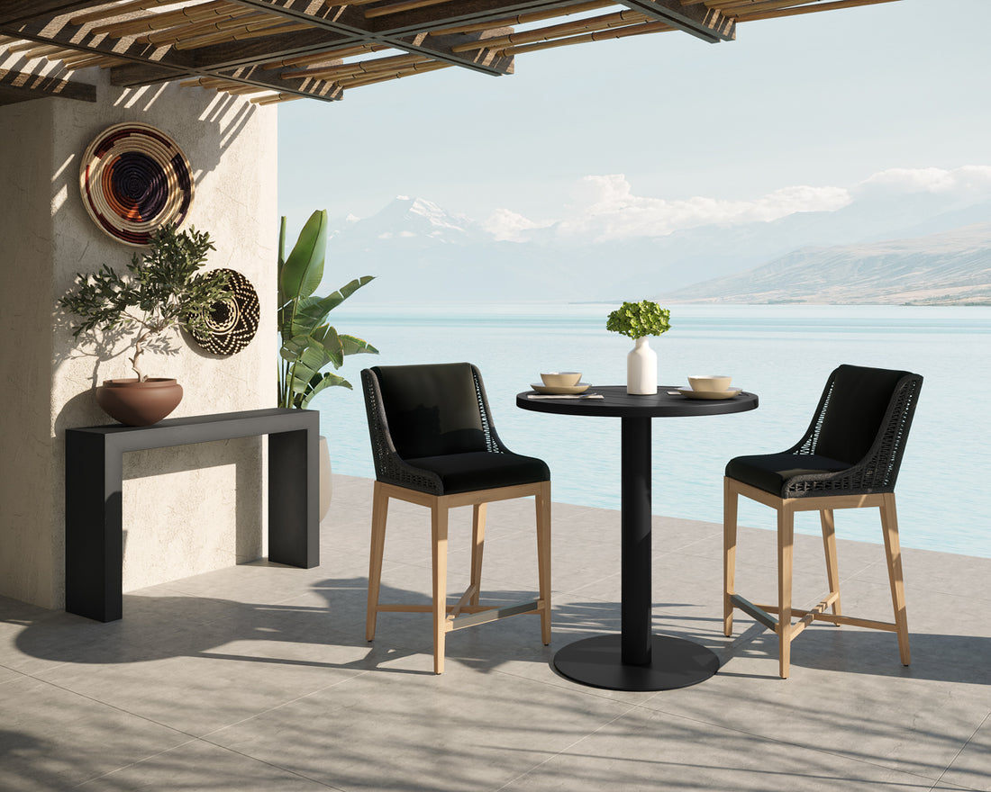 Black Axle Console Table - Entryway, Hallway & Living Room Accent Furniture for Home Decor