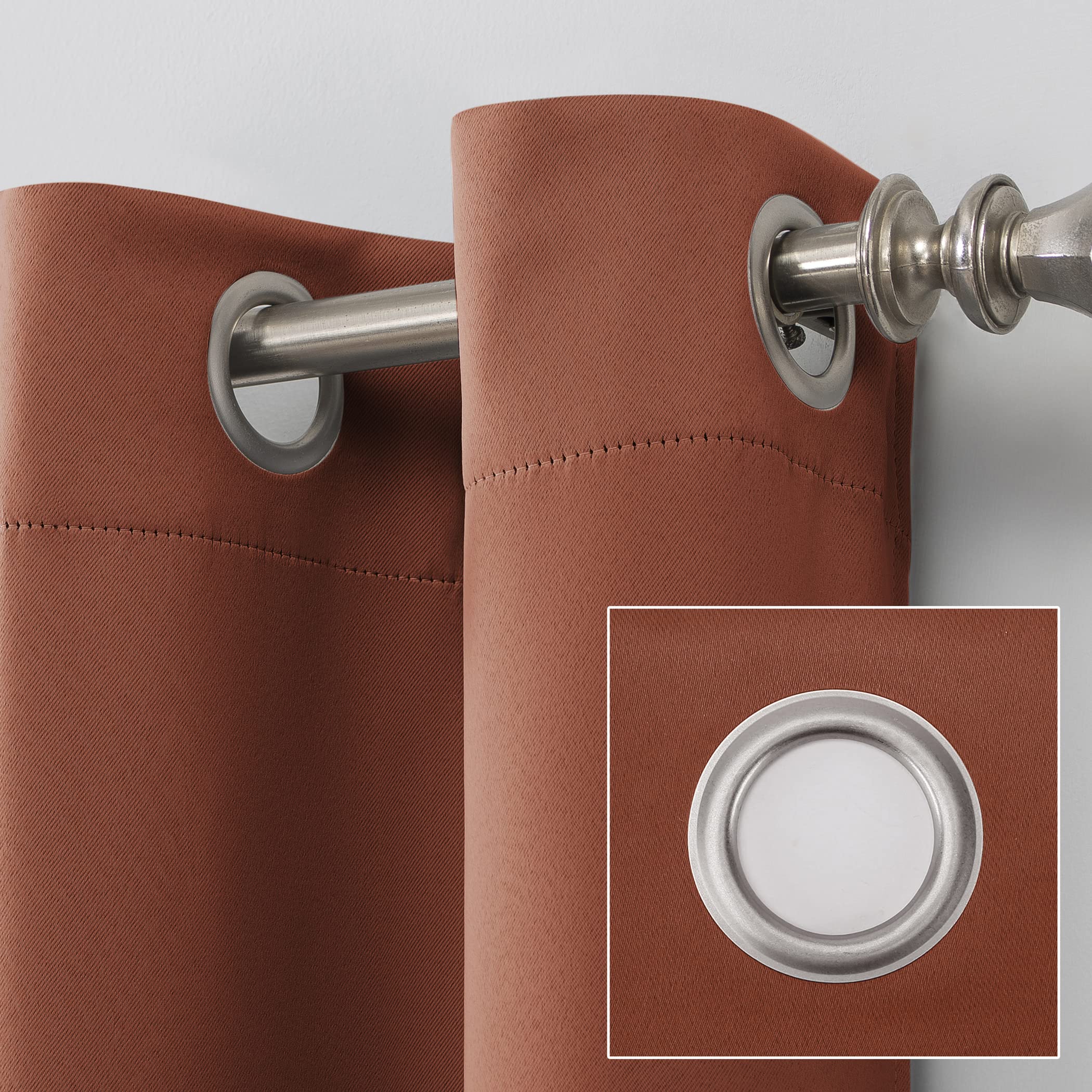 Sun Zero Soho 2-Pack Blackout Energy Efficient Grommet Curtain Panels, 54
