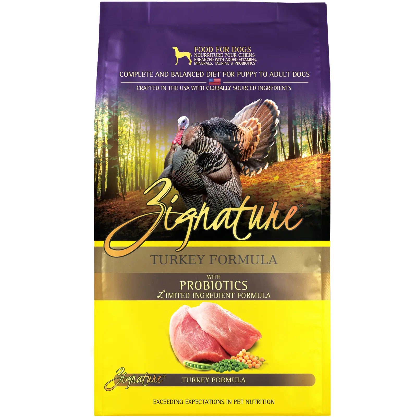 Zignature Turkey Formula Dry Dog Food - Grain-Free, Hypoallergenic Kibble for All Breeds & Life Stages - Perfect for Sensitive Stomachs & Digestive Health
