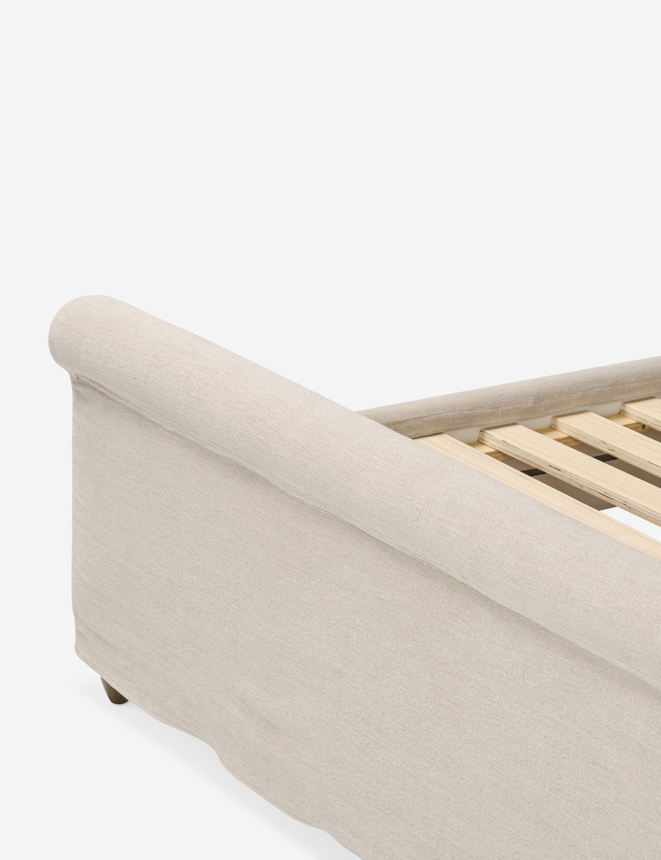 Amber Lewis x Four Hands Dalia Slipcover Bed - Modern Upholstered Bed Frame with Removable Cover for Bedroom Decor | Perfect for Master Bedroom, Guest Room & Cozy Home Styling