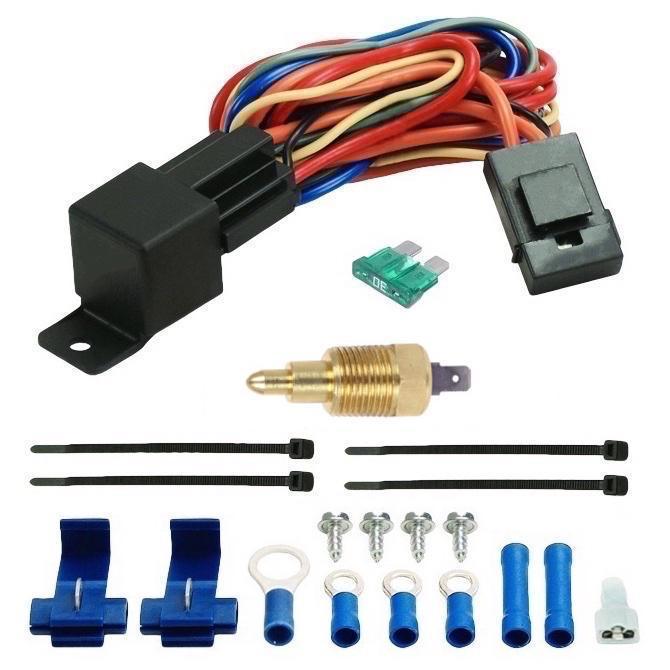 17 Row Transmission Oil Cooler with Electric Fan, Thermostat & Temperature Switch Kit - Ideal for High-Performance Vehicles & Off-Road Trucks
