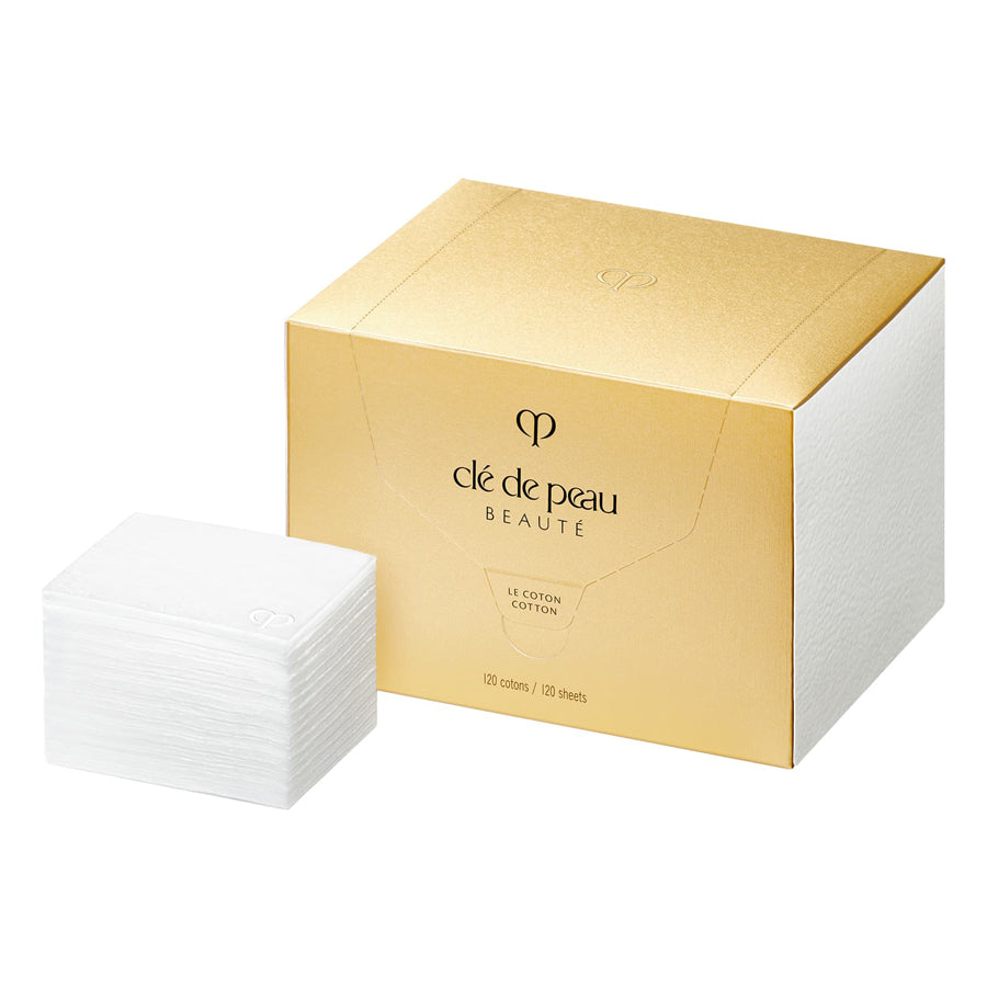 Clé de Peau Beauté Premium Cotton Pads for Makeup Removal & Skincare - Gentle Exfoliation for Face & Eyes - Ideal for Sensitive Skin & Travel Use