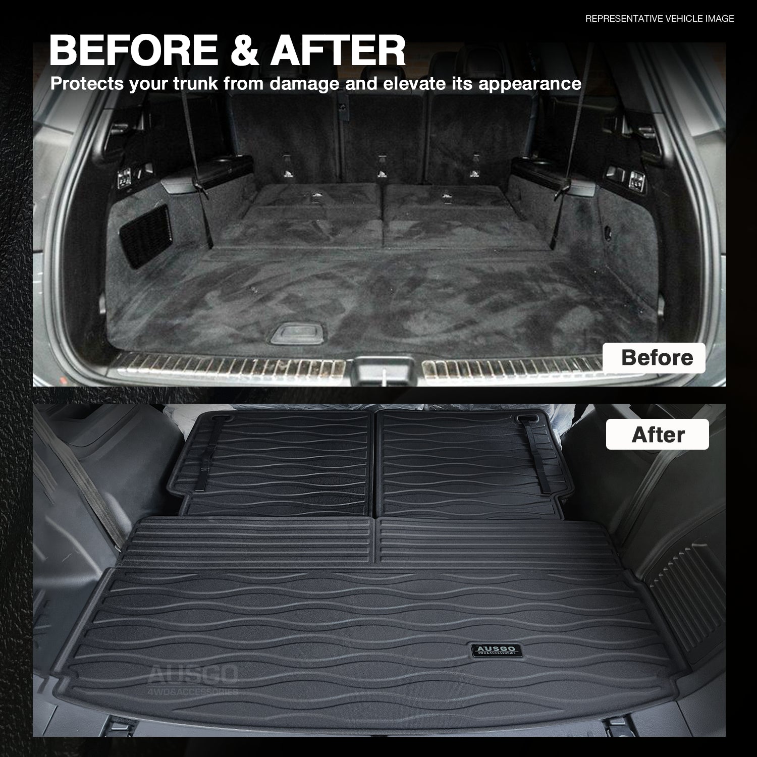 Premium Boot Liner for ISUZU MU-X MUX 2021-2023 Models - Custom Fit Cargo Mat for SUV Trunk Protection - Perfect for Road Trips, Camping & Outdoor Adventures