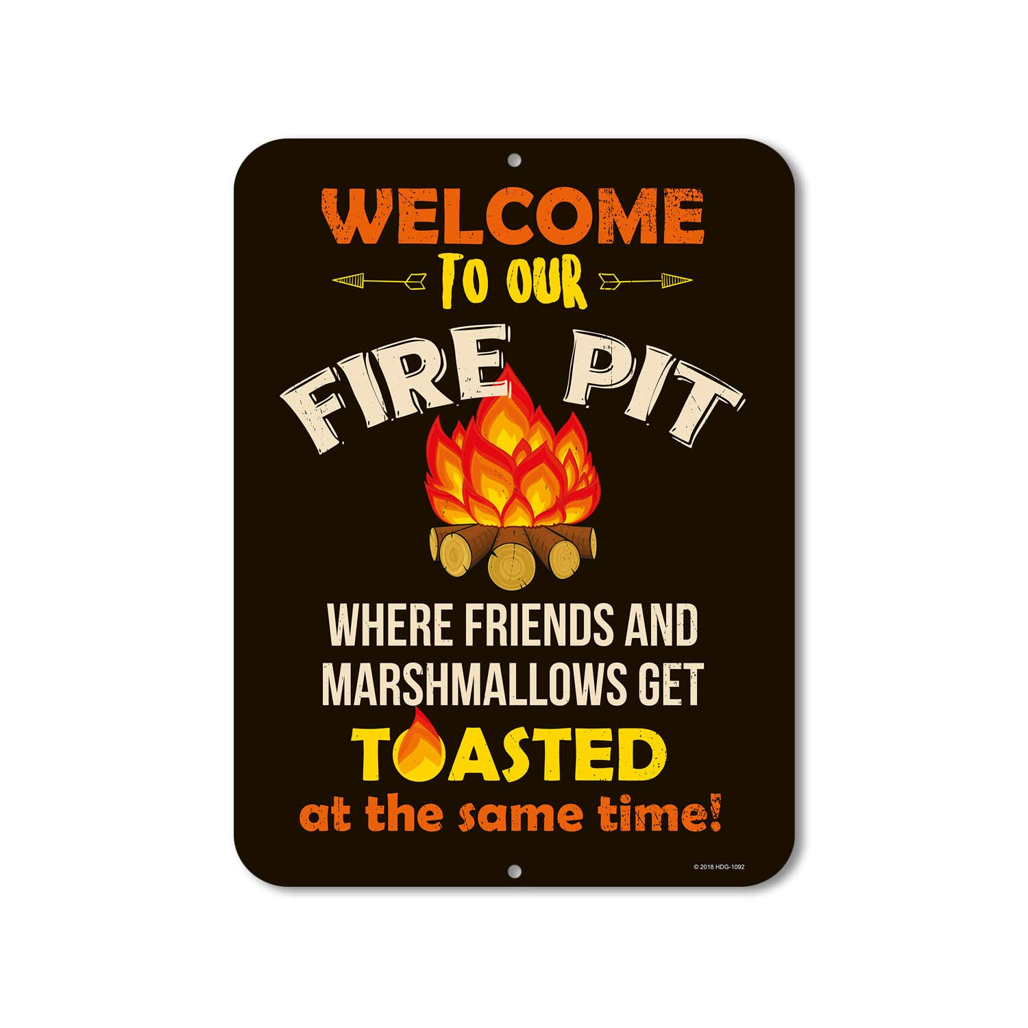 Funny Camping Signs - Welcome to Our Fire Pit Decor for Outdoor Gatherings