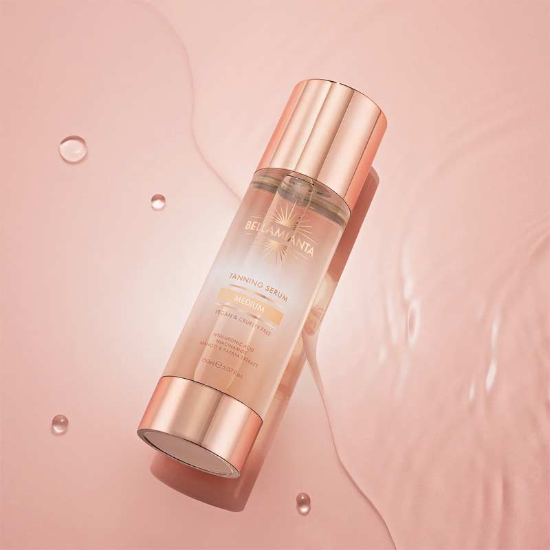 Bellamianta Luxury Tanning Serum - Natural Self Tan Drops for Face & Body - Vegan, Cruelty-Free - Achieve Sun-Kissed Glow for Vacations, Weddings, Special Events