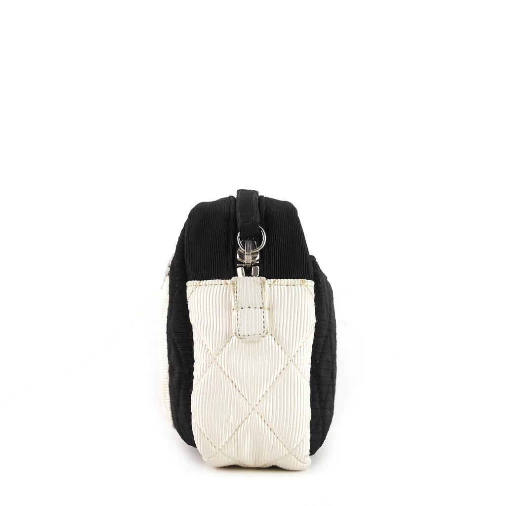 Chanel Reissue Small Black & Ivory Nylon Shoulder Bag for Women | Luxury Designer Crossbody Purse | Perfect for Evening Events, Date Nights & Fashion Outings