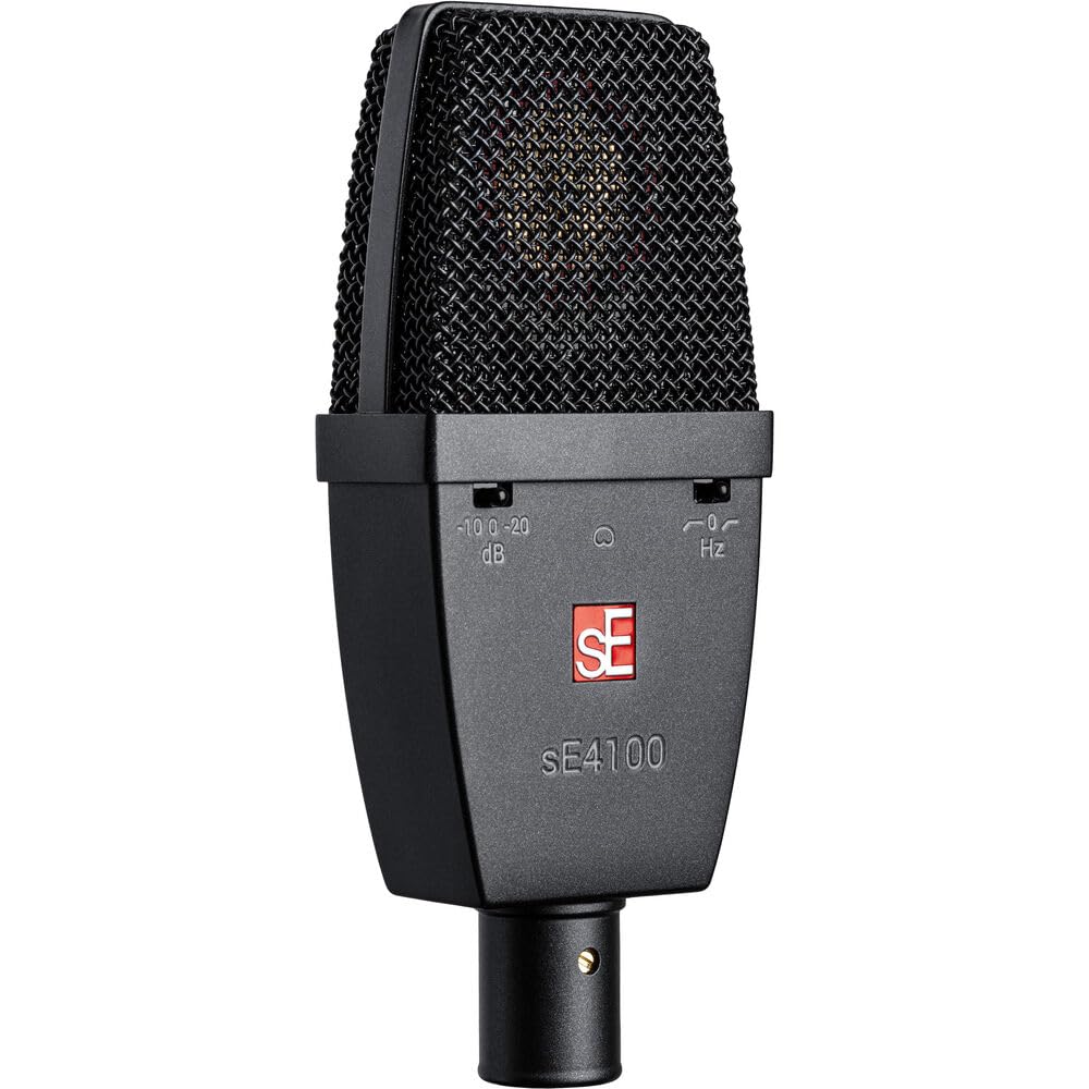 SE Electronics SE4100 Large Diaphragm Cardioid Vintage Condenser Microphone with Shockmount - Professional Studio Recording, Podcasting & Voice Over