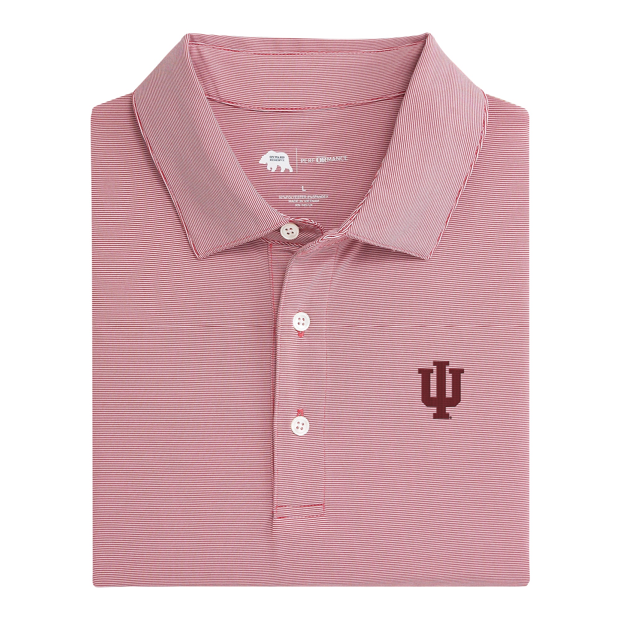 Indiana Performance Polo Shirt with Hairline Stripe - Moisture Wicking Golf & Tennis Apparel for Men