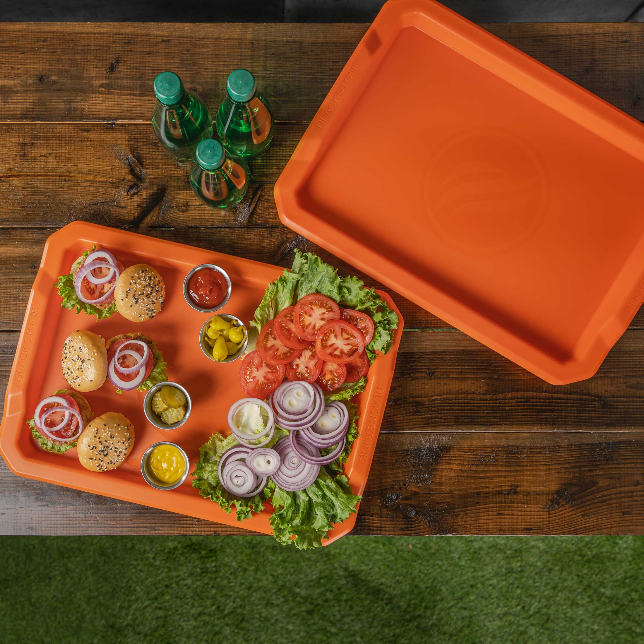 Orange Serving Tray Set of 2 - Elegant Party Platter for Appetizers, Desserts & Entertaining - Perfect for Home, Kitchen, or Outdoor Gatherings