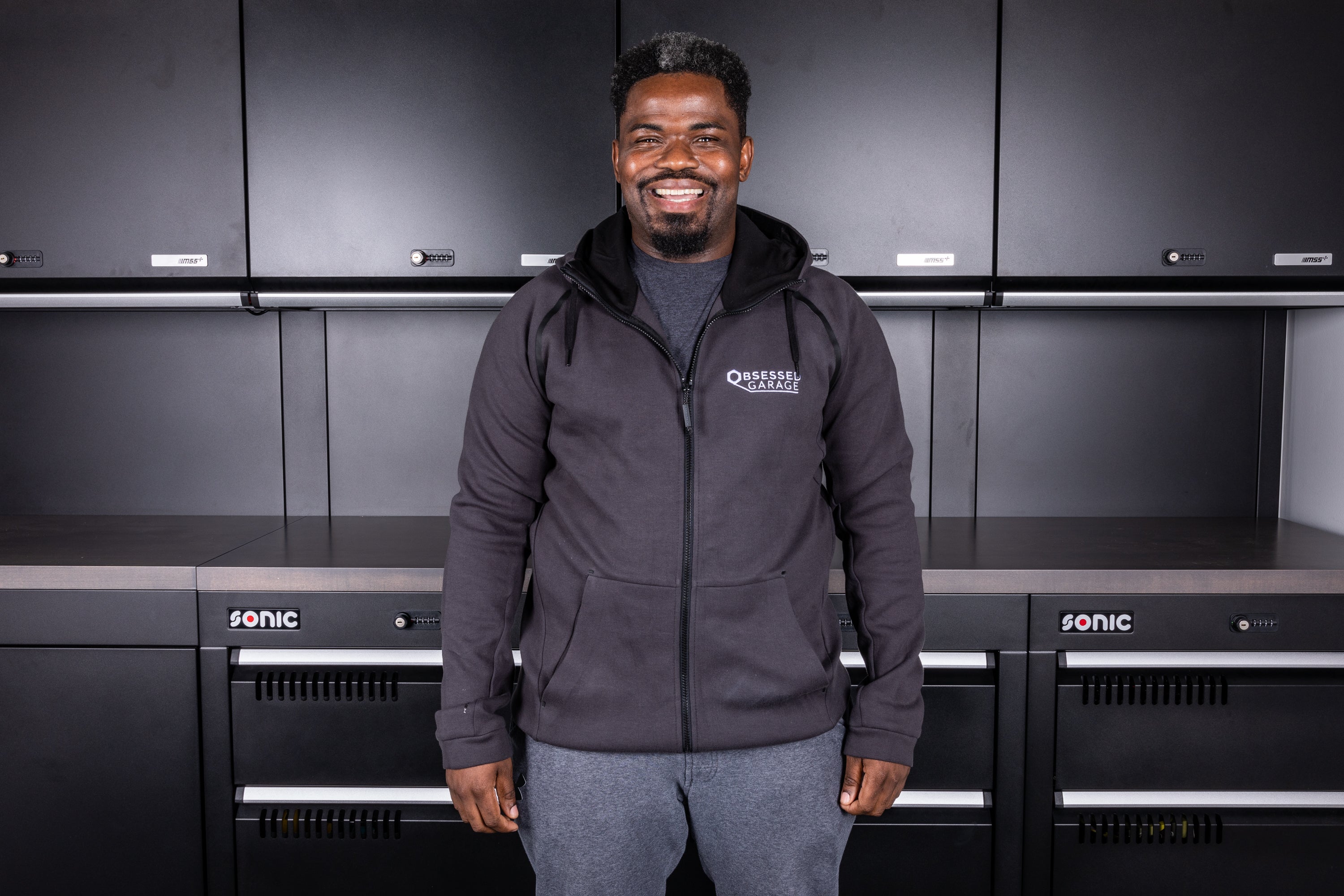 Obsessed Garage Reflex Zip Up Hoodie - Premium Men's Fleece Jacket for Car Enthusiasts | Perfect for Garage Work, Car Shows & Casual Wear