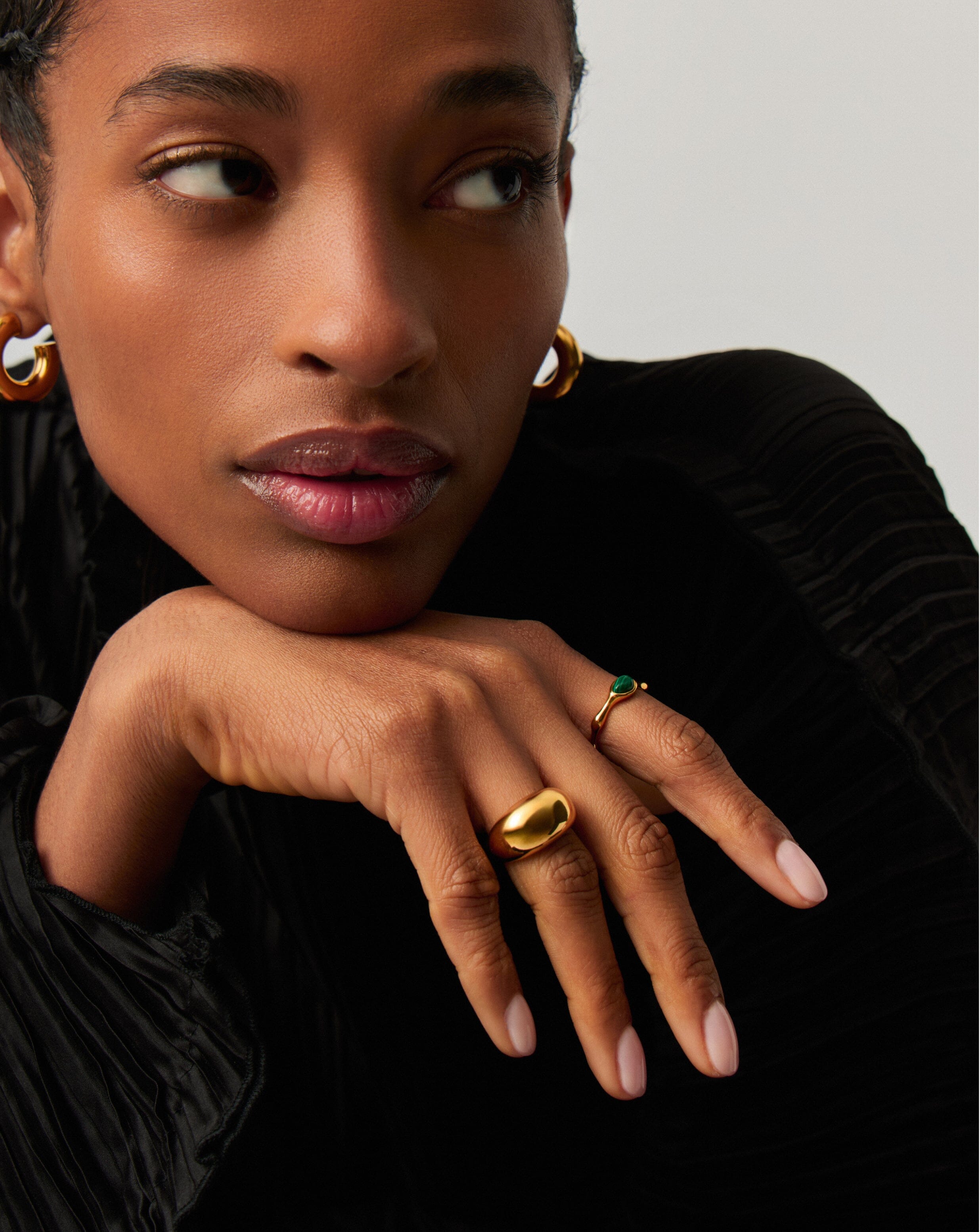 Magma Gemstone Stacking Ring - 18k Recycled Gold Vermeil on Sterling Silver | Dainty Layered Ring for Women | Perfect for Everyday Wear, Stacking & Gift Giving