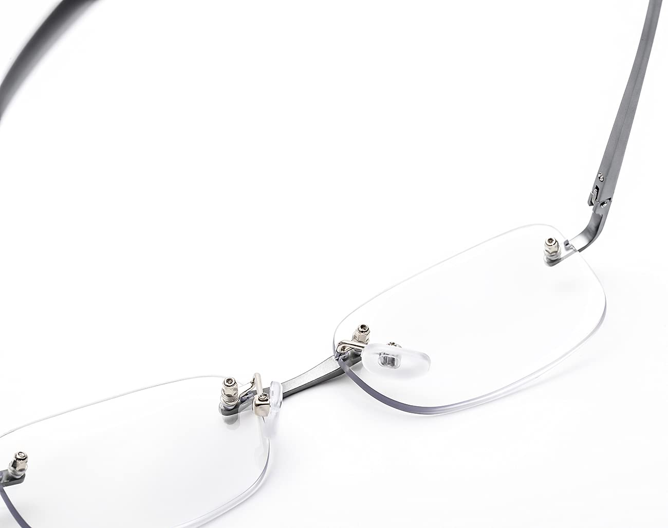 ZUVGEES 2-Pack Rimless Metal Blue Light Blocking Reading Glasses for Men & Women - Spring Hinge, Lightweight Computer Glasses for Office, Gaming & Screen Time Protection
