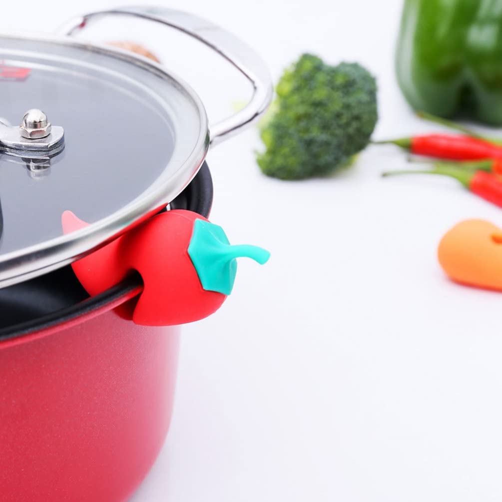 2-Pack Pot Lid Holder - Boil Over Stopper & Steam Releaser - Durable Kitchen Accessories for Cooking, Baking & Canning - Perfect Lid Stand for Pots, Pans & Pressure Cookers