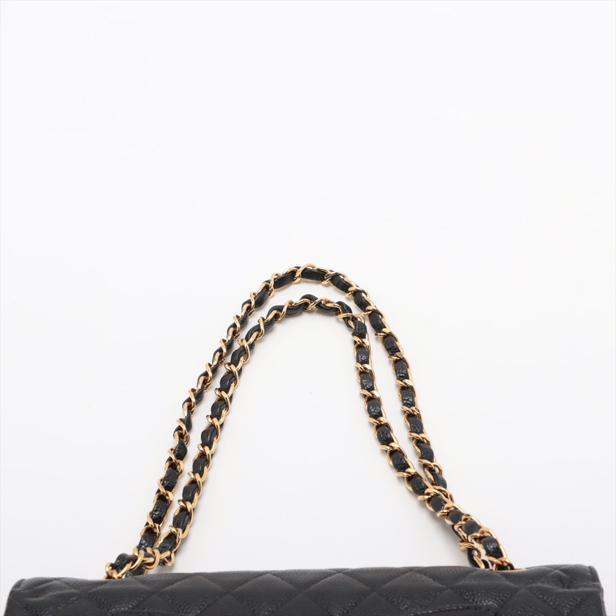 Chanel Classic Flap Bag Medium/Large 24K Gold Plated Caviar Leather Black Series 7 - Luxury Handbag for Women, Perfect for Parties, Weddings & Special Occasions