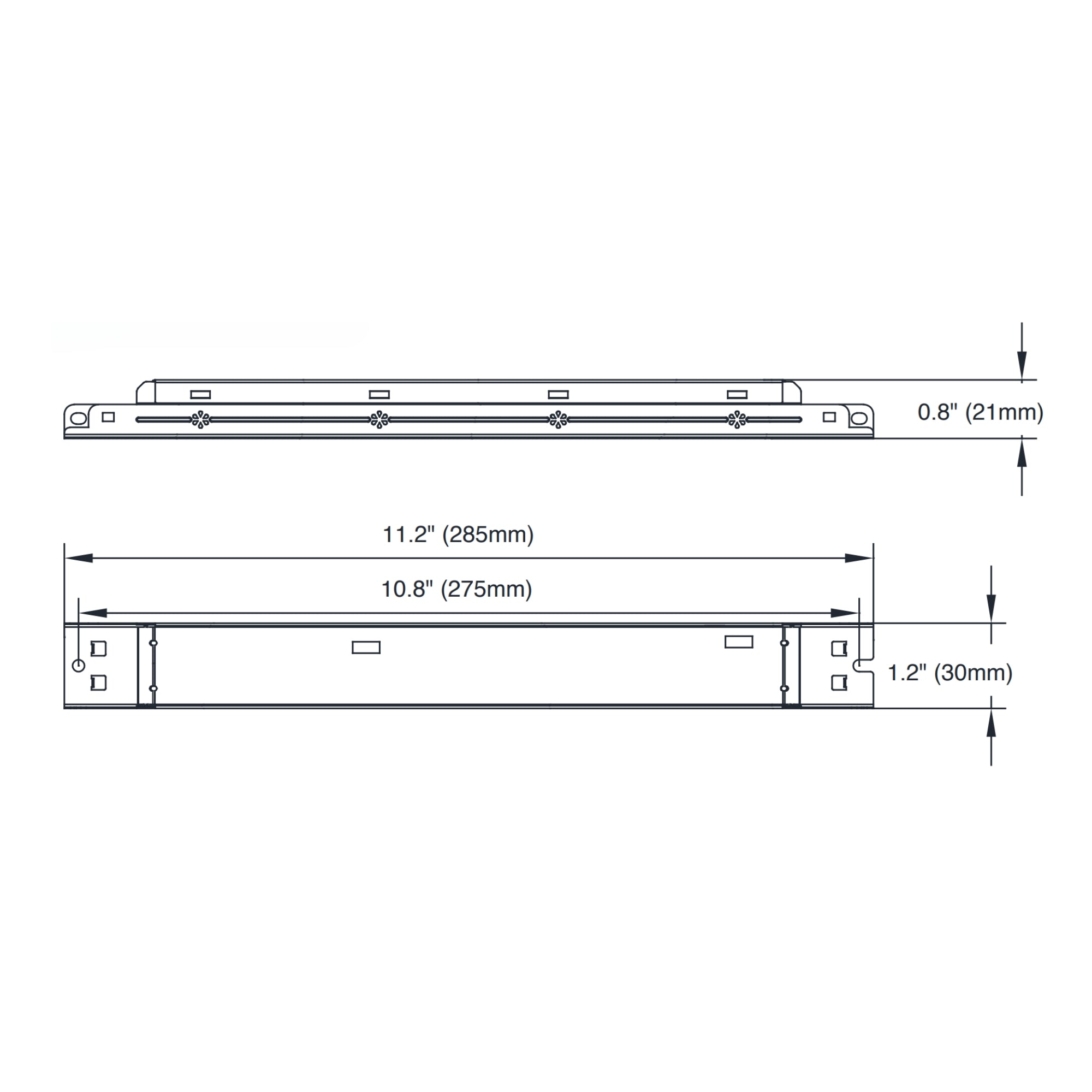 40W LED Driver for Magnetic Bar Strips - Compatible with 2 to 4 Lights, 120-347V Input - Perfect for Under Cabinet Lighting, Display Cases & Commercial LED Installations