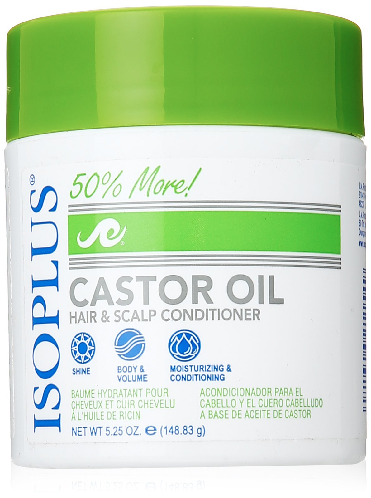 Isoplus Castor Oil Hair & Scalp Conditioner - 5.25 oz | Deep Moisturizing Treatment for Dry, Damaged Hair | Perfect for Daily Use & Hair Growth