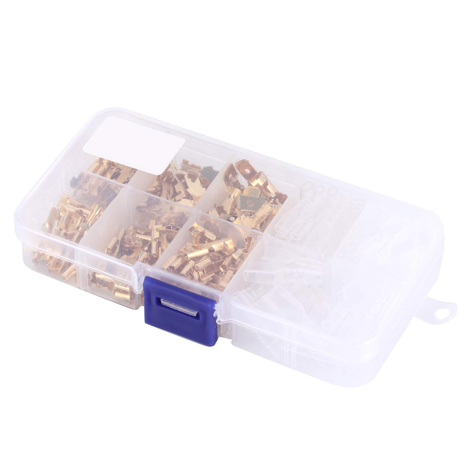 210Pcs 2.8/4.8/6.3MM Gold Plated Insulated Male Female Electrical Wire Terminals Connectors Kit - Secure Crimp Connectors for Automotive, Home Wiring & DIY Electronics Projects