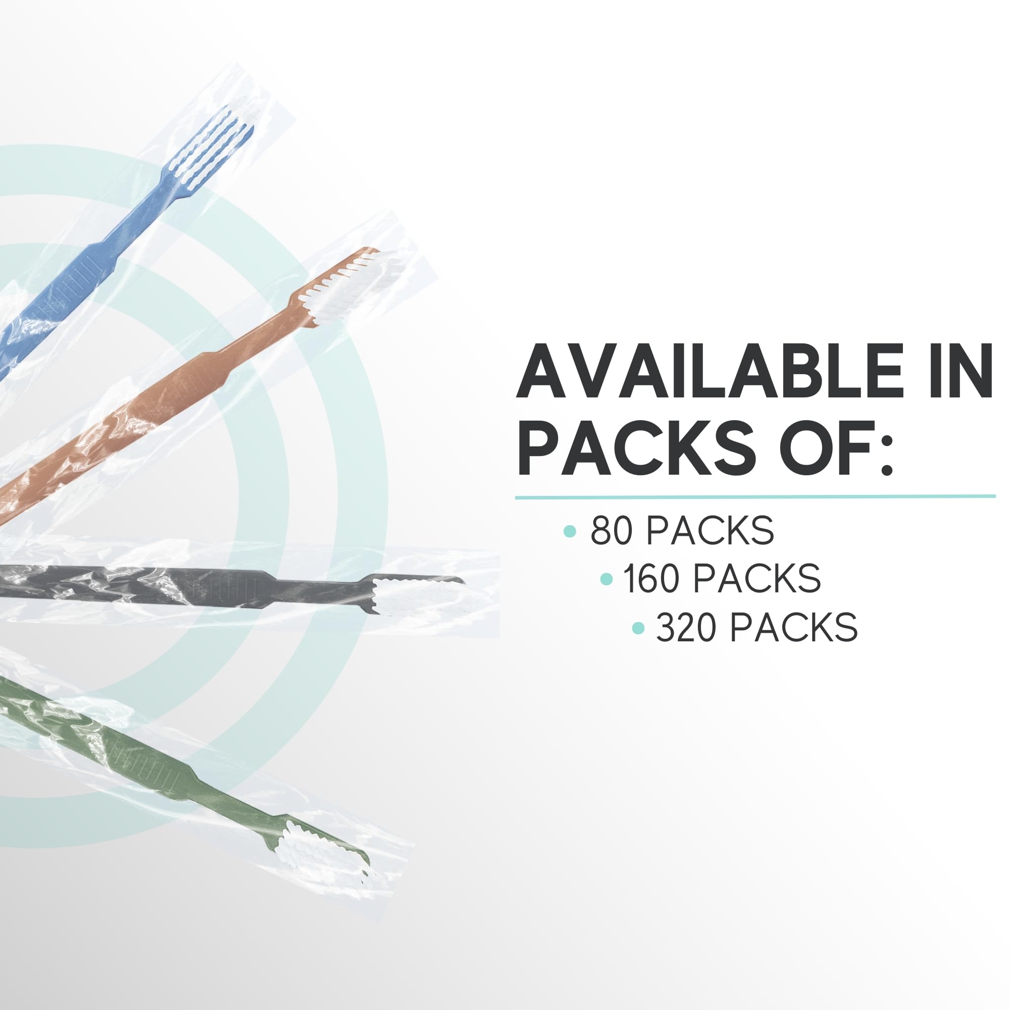 160 Individually Wrapped Prepasted Disposable Toothbrushes with Built-in Toothpaste - Single Use Travel Toothbrushes for Camping, Hotels, Airbnb Guests & Emergency Kits | Portable Waterless Oral Care Solution for On-the-Go Hygiene