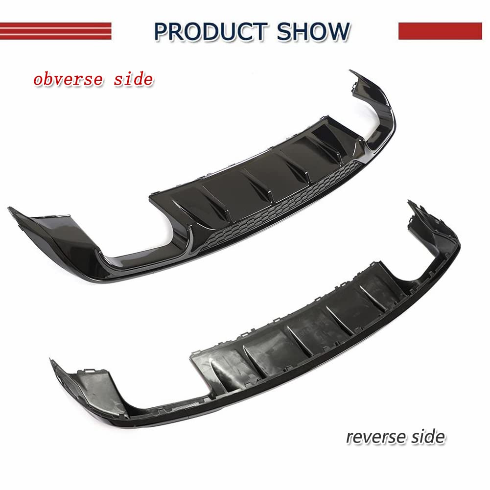 Audi A3 Rear Diffuser 2017-2019 | PP Material Bumper Lip Splitter & Valance for Standard Sedan | Enhances Aerodynamics & Sporty Look for Street Racing & Car Shows